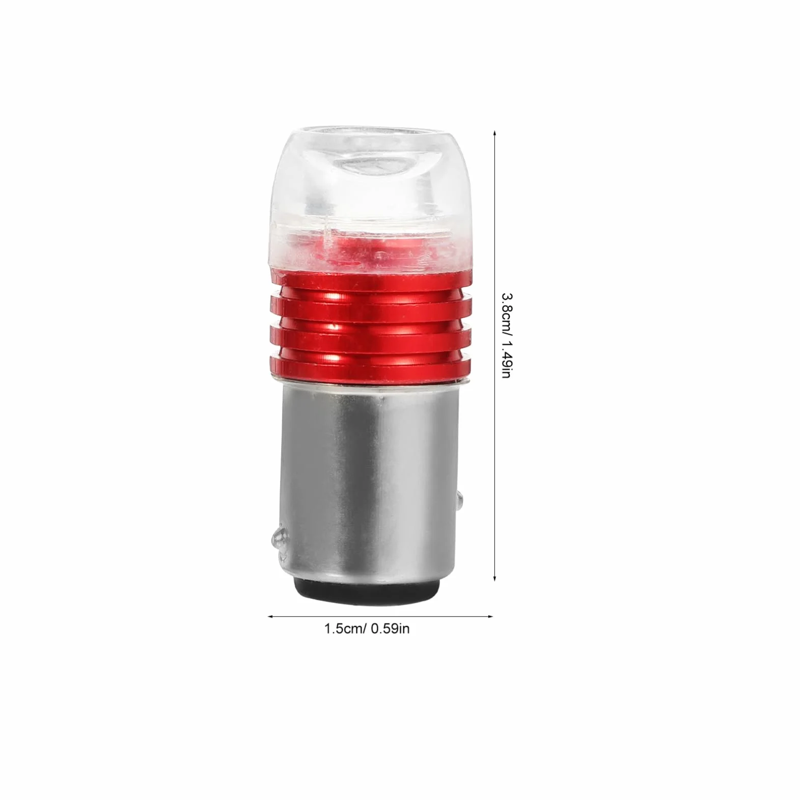 Garneck LED de Aluminio Bombillas para Moto Motocicleta Traseras 2 12v Eléctrica Instalación de 3w Rojo Fácil Aleación y Vidrio Pack para Accesorios