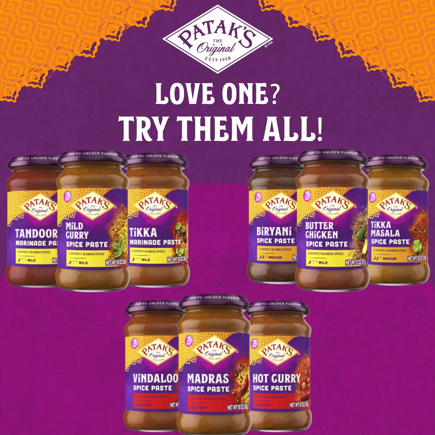 Patak's Pasta de curry original Vindaloo caliente 10 oz