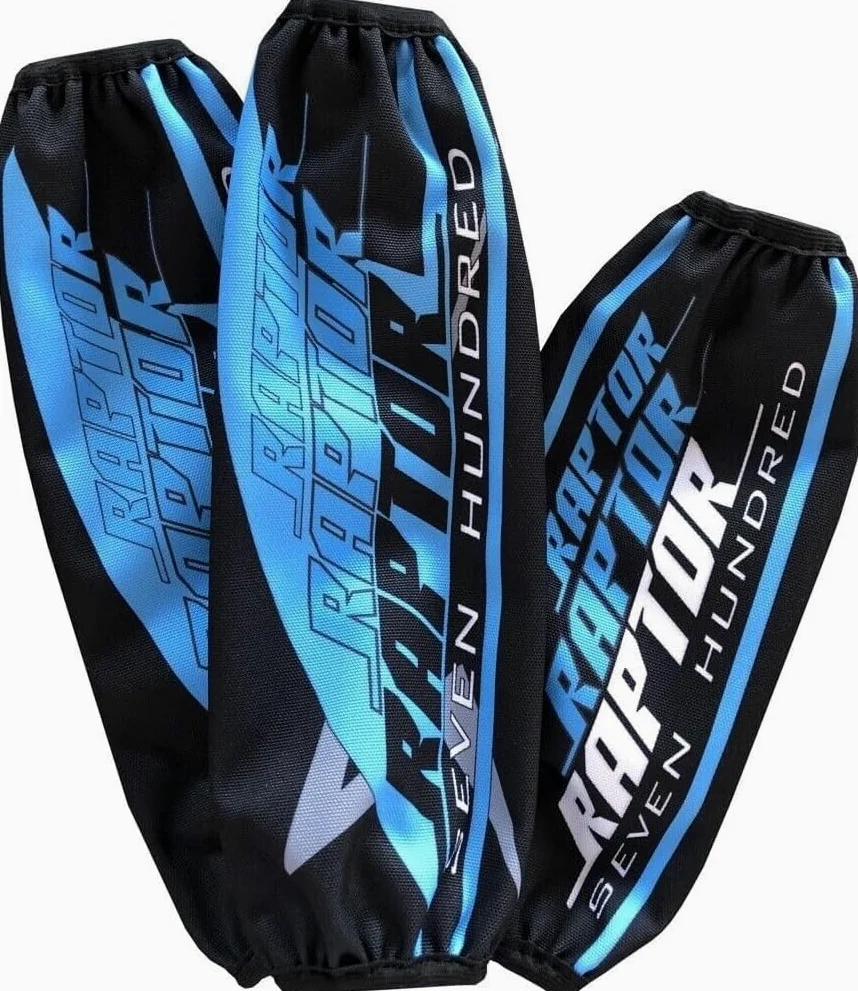 Protector de amortiguador de alta calidad para ATV compatible con Yamaha Raptor 90, 400, 450, 600, 700 – duradero, resistente al agua, fácil montaje (azul 2024)