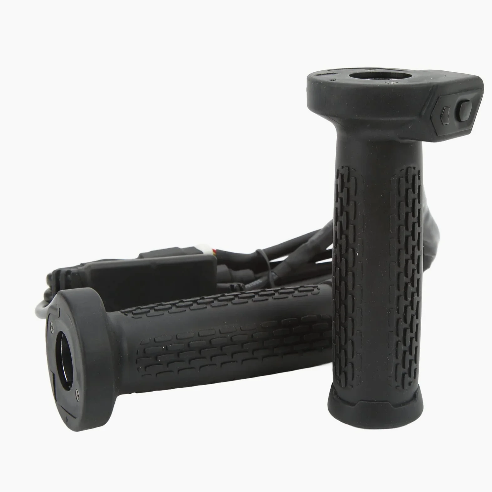 EMUKOEP Cubierta de Agarre de Calefactable para Motocicleta ATV, Empuñaduras de Mano con Calefacción Eléctrica Ajustable de 5 Engranajes, Adecuadas para Montar en Invierno Al Aire