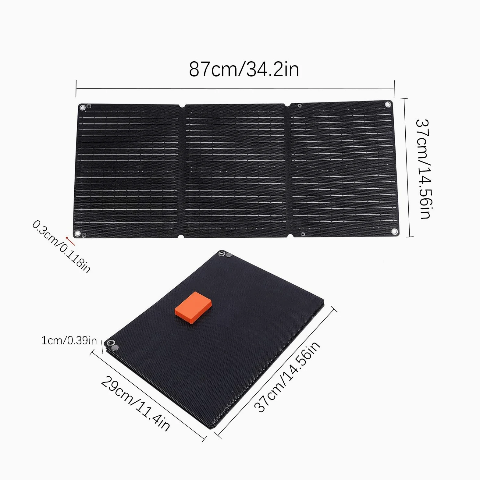 Cargador de Solar, batería de automóvil Cargador Solar Cargador de batería | 12-24V Automático, mantenedor flexible impermeable plegable para al aire libre, camiones, bot