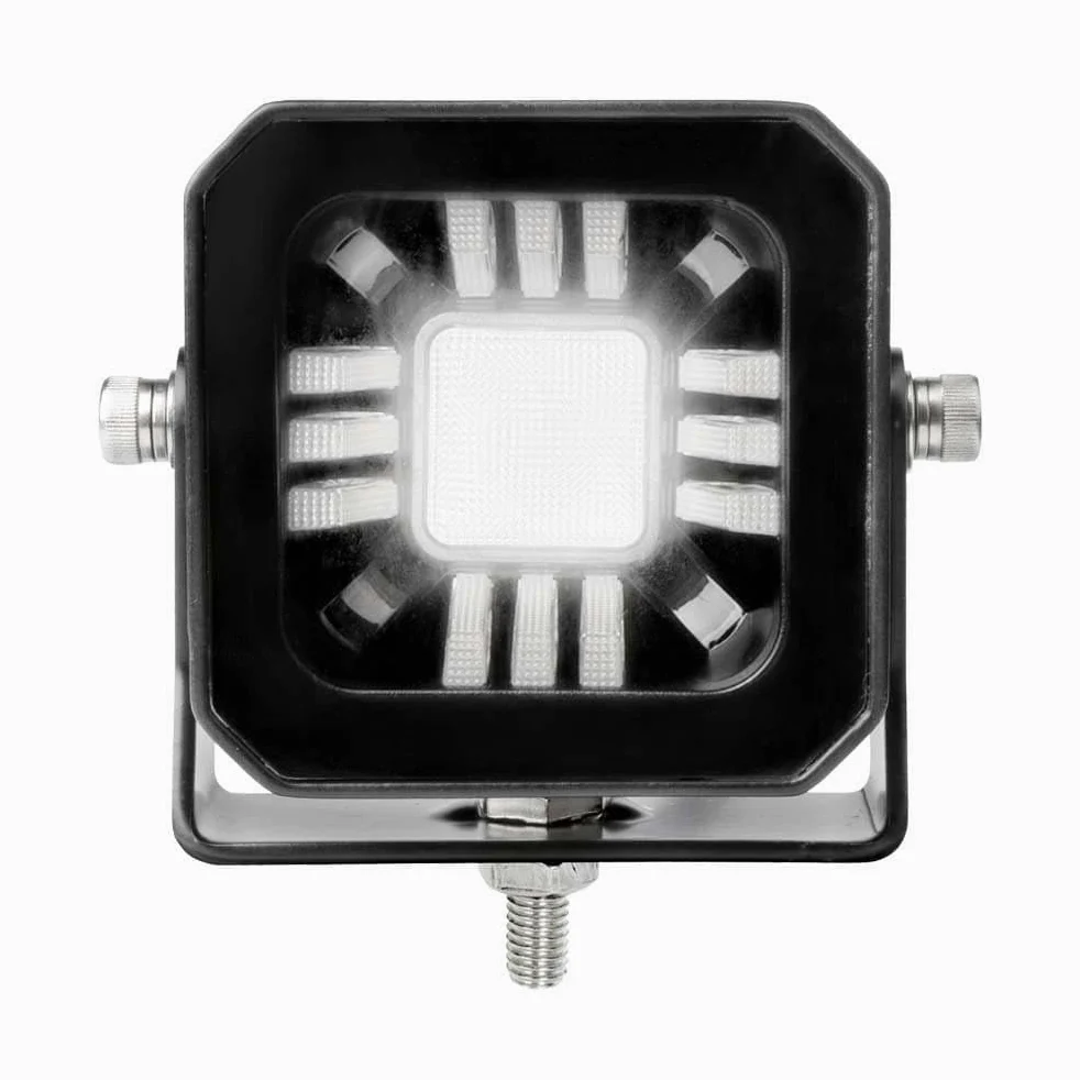 Genérico 6 faros de trabajo LED 12 V - 24 V proyector antiniebla 1000 lm + luz de posición roja naranja DRL haz combinado para camión 4 x 4 MTB barco moto moto