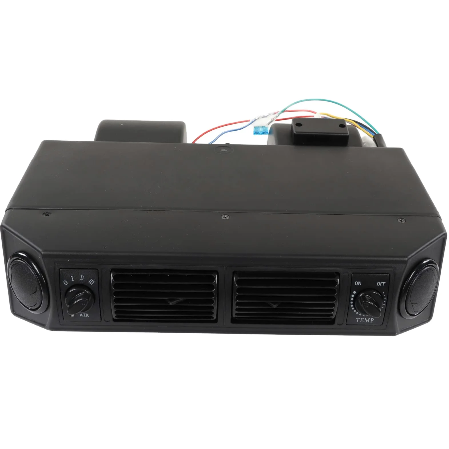 Evaporador de Aire Acondicionado 12V/24V Universal 3 Velocidades Kit con Salidas de Ventilación para RV Autocaravanas Camiones