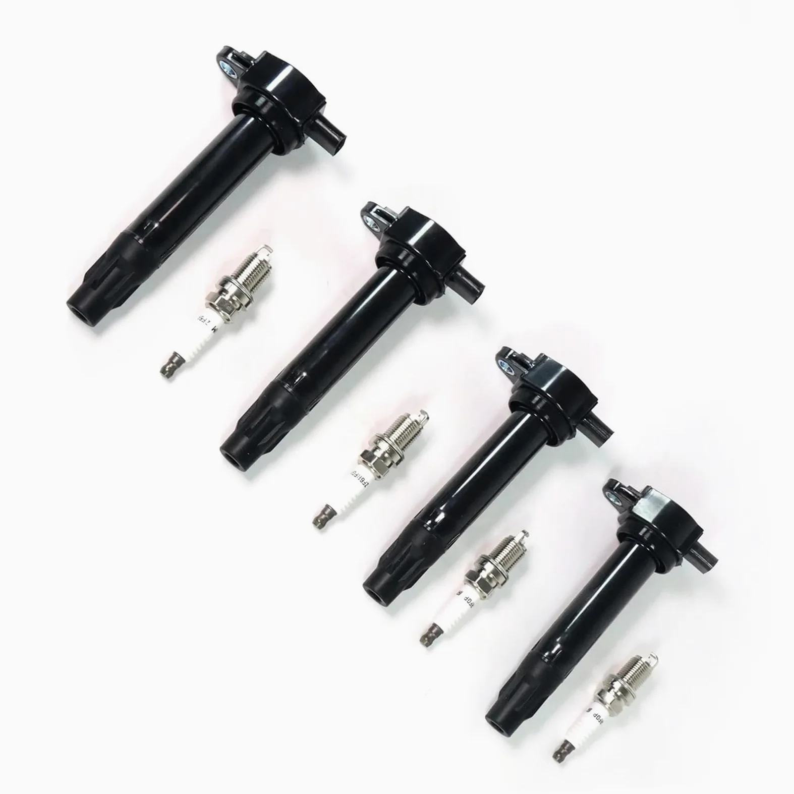 Paquete Bobina Encendido para Chrysler para Sebring L4 2.4L 2007-2010 Juego 4 Bobinas Encendido Bujías Iridio Bobina Encendido Estándar