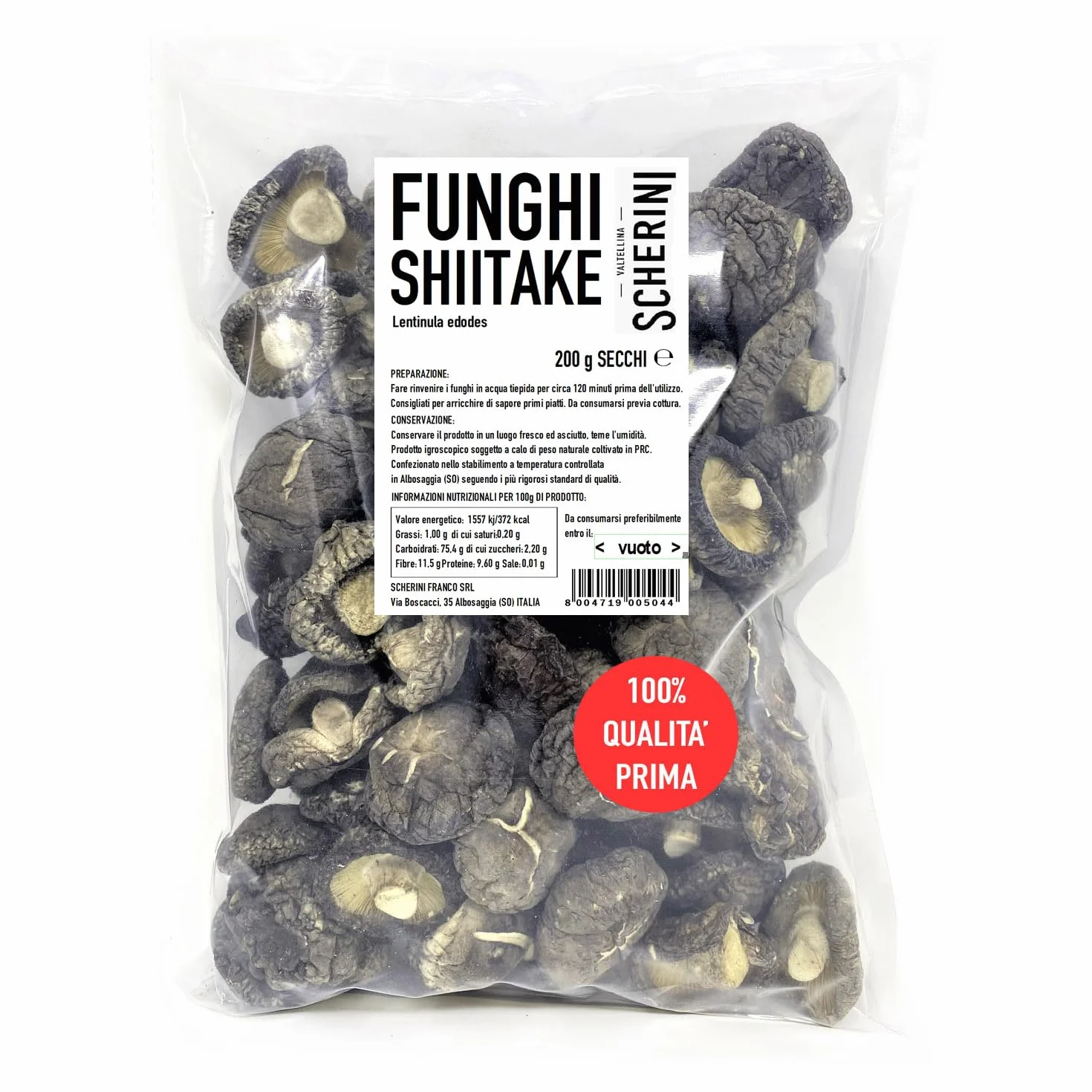 Scherini Valtellina Shiitake deshidratado 200g