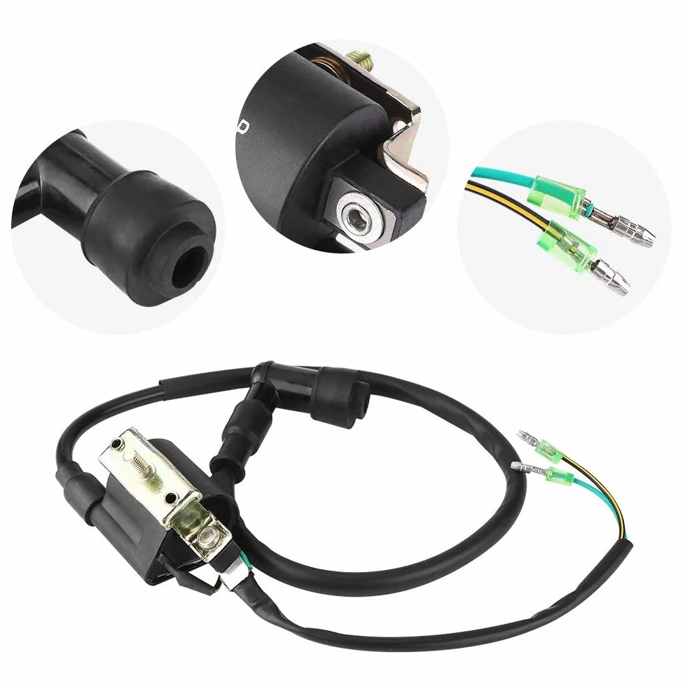Qiilu Encendido Dirt Bike, Bobina de encendido 12 V para 50 CC 70 CC 90 CC 110 CC 125 CC Pit Dirt Bike ATV