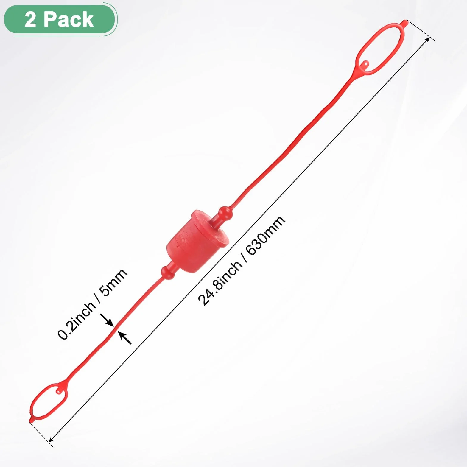 M METERXITY 2 Juegos De Tapa De Polvo Para Acoplador Hidráulico 1" ISO-B Cubiertas De PVC Con Anillo De Retención Tapones Para Conexiones Rápidas [Rojo]
