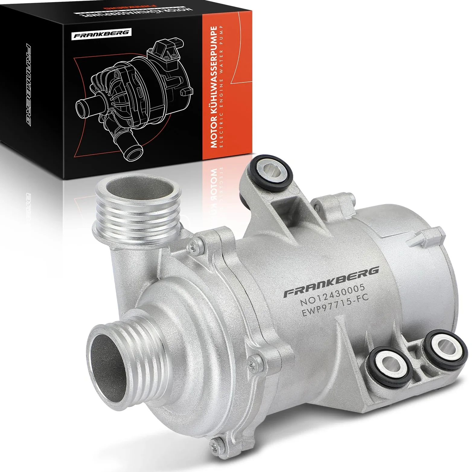 Frankberg Bomba de agua eléctrica 11517597715 | Compatible con: Z4 R.o.a.d.s.t.e.r E89, Serie 5 F10, X1 E84, 4 Cabriolet F33 F83, 4 Gran Coupé F36, X4 F26