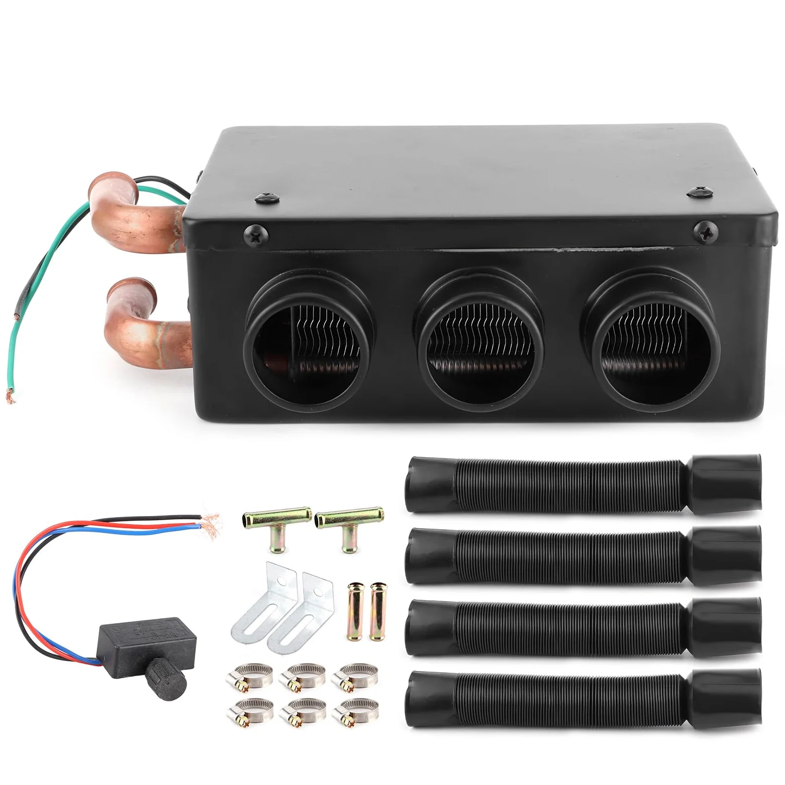 Calentador de Coche-Duokon 12V 50W Calentador de Coche 3 Orificios Calentador de Calentamiento rápido portátil de Invierno Eliminación de Escarcha Bajo Nivel de Ruido