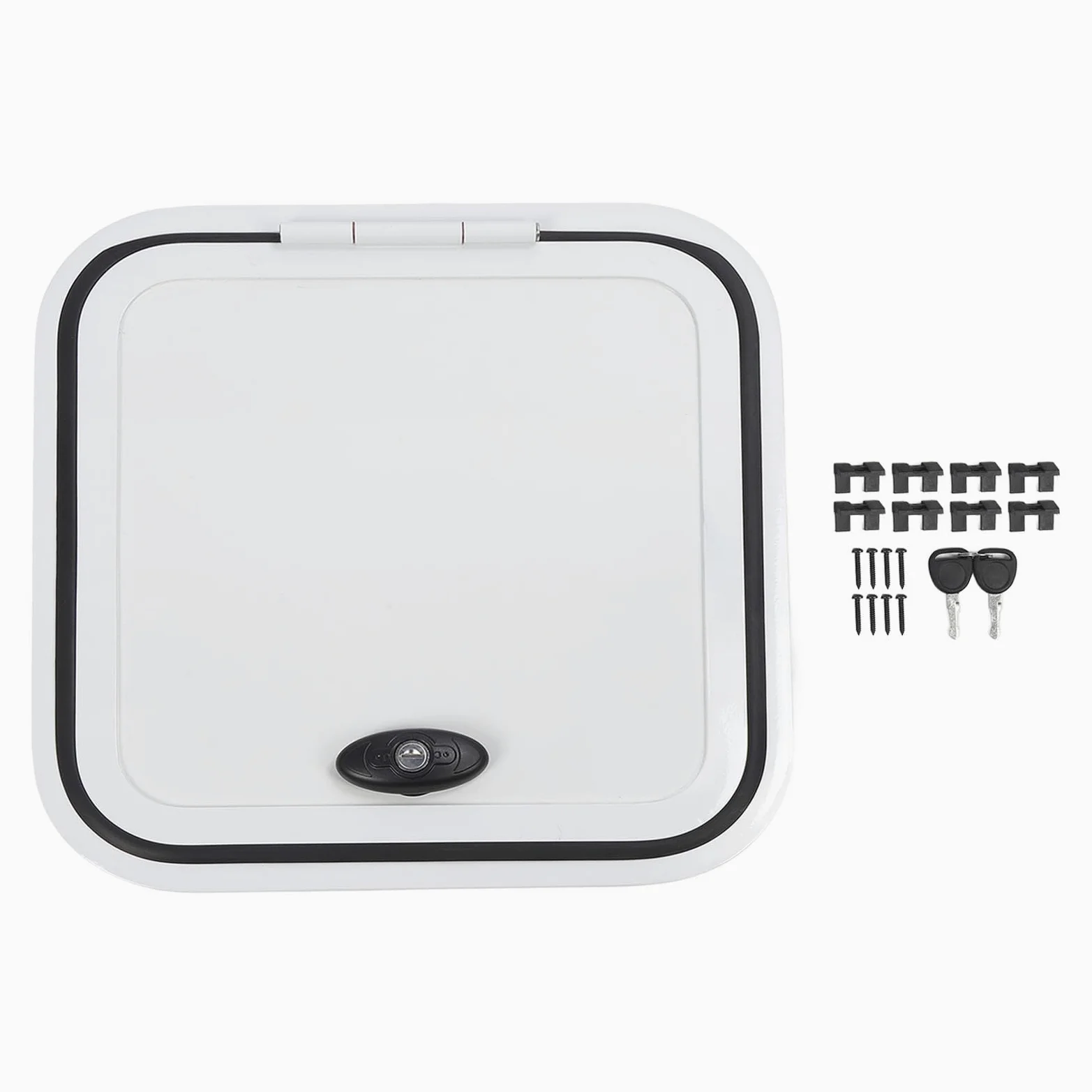 Tbest Puerta de Compartimento para RV, Aleación de Aluminio Duradera, Acceso de Carga de Equipaje de 16 X 16 Pulgadas para Autocaravana y Autocaravana