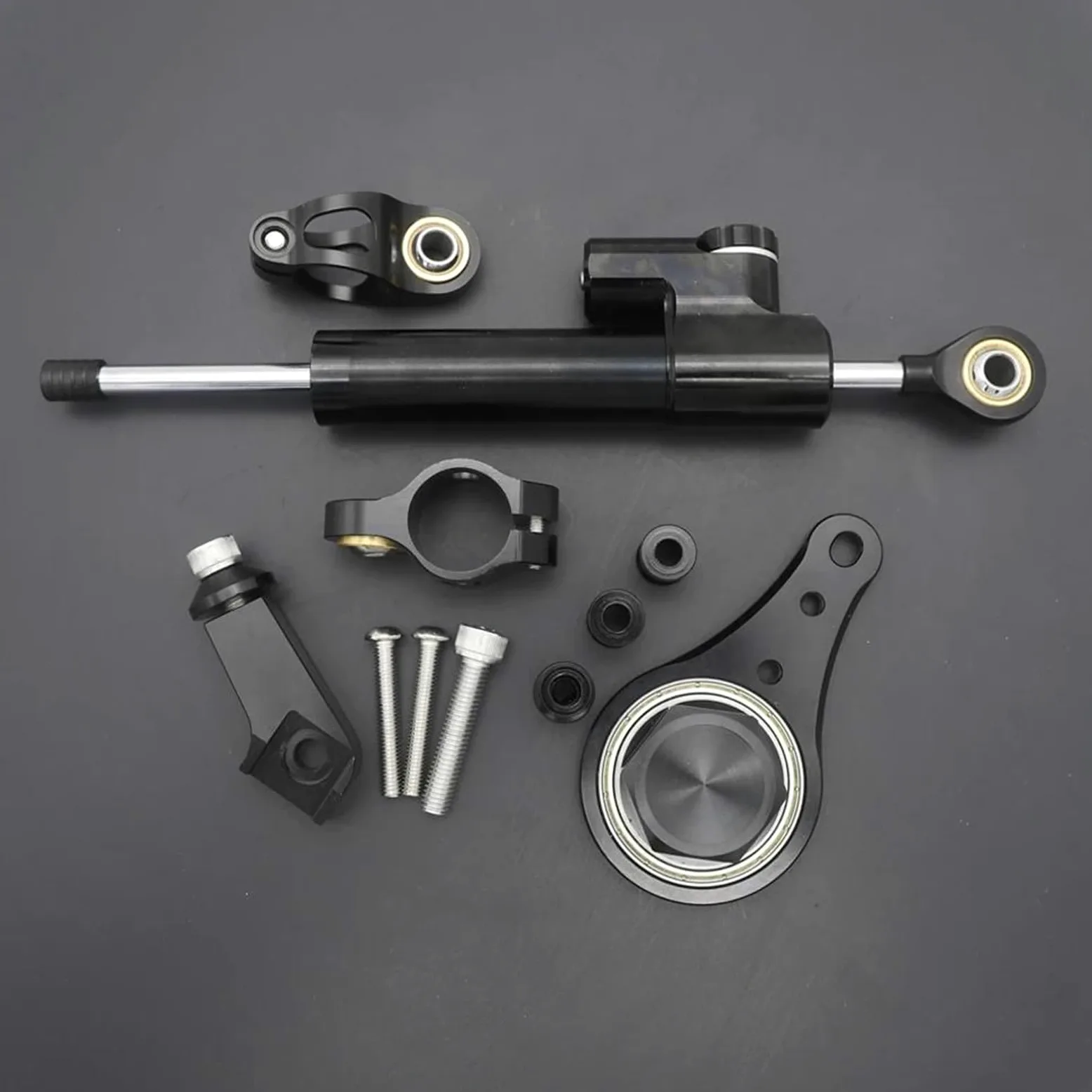 Amortiguador Estabilizador De Dirección para Motocicleta para Kawasaki para Ninja para ZX6R 636 2005 2006 con Kit De Soporte De Montaje Estabilizador para Amortiguador Dirección(Color 3)