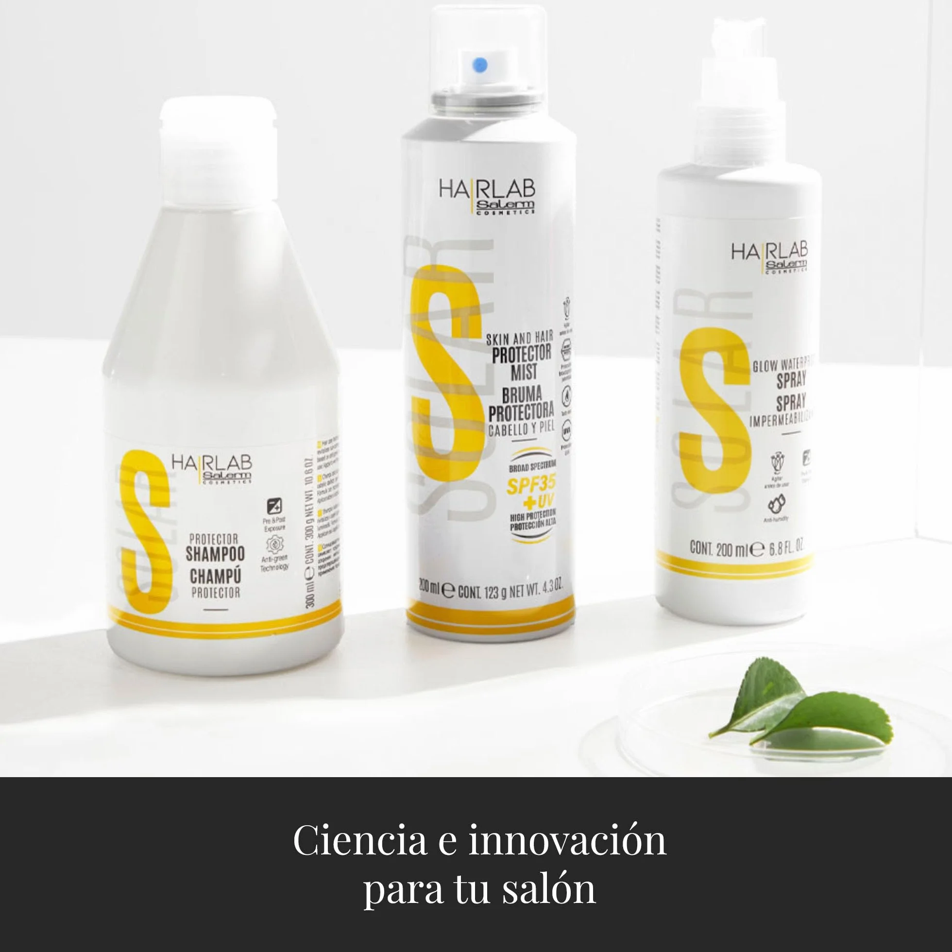 SALERM Hair Lab Solar Bruma Protectora SPF35+ UV 200 ml Antiencrespamiento Vegano