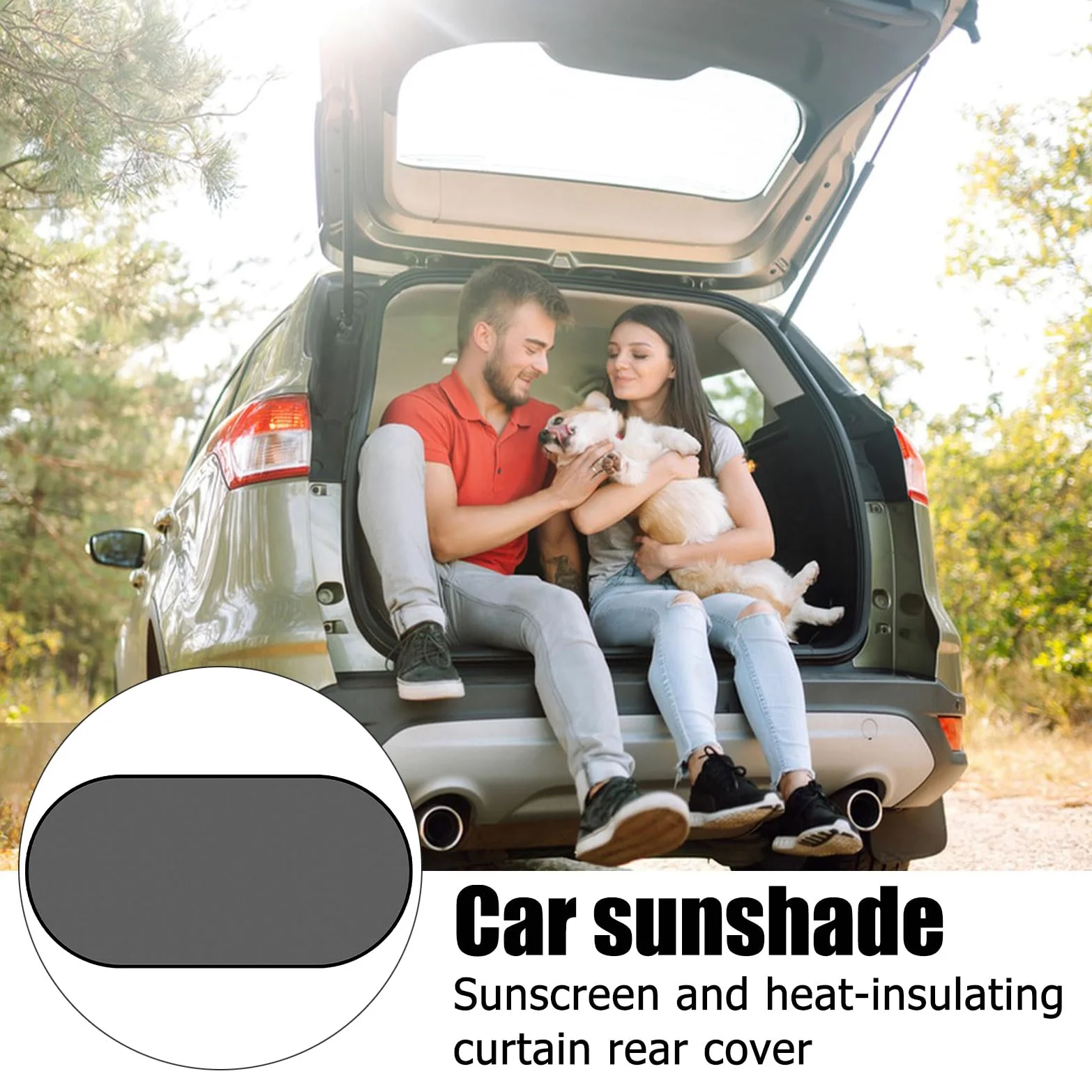 Parasol para Ventana Trasera de Coche,Parasol Coche Ttrasero,Sunshade Trasero Car,con 2 Potente Ventosa,100x50 cm