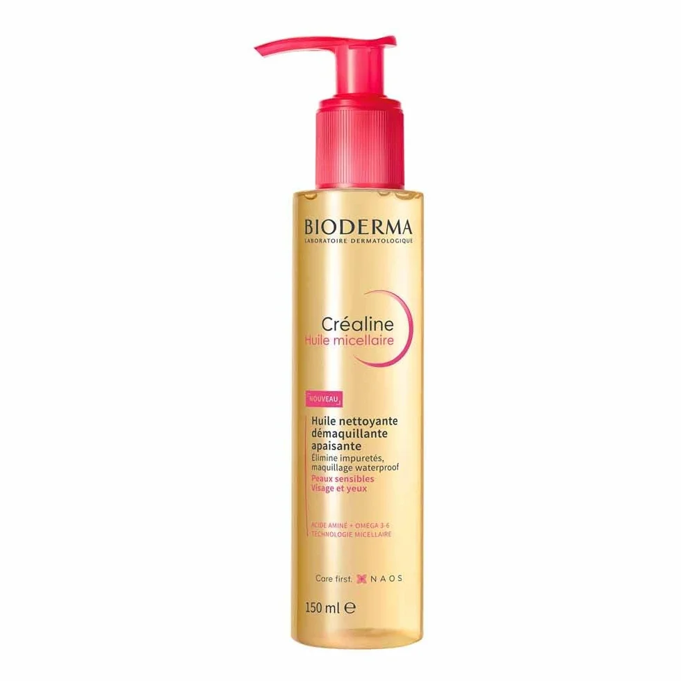 BIODERMA Créaline Aceite Micelar 150 ml - Limpia Desmaquilla Calma Pieles Sensibles