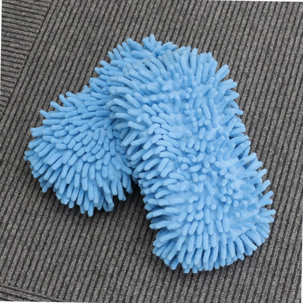 ULTECHNOVO 6piezas Guantes De Lavado De Microfibra Chenille para Coche y Moto Esponja De Limpieza Ultra Fina Azul