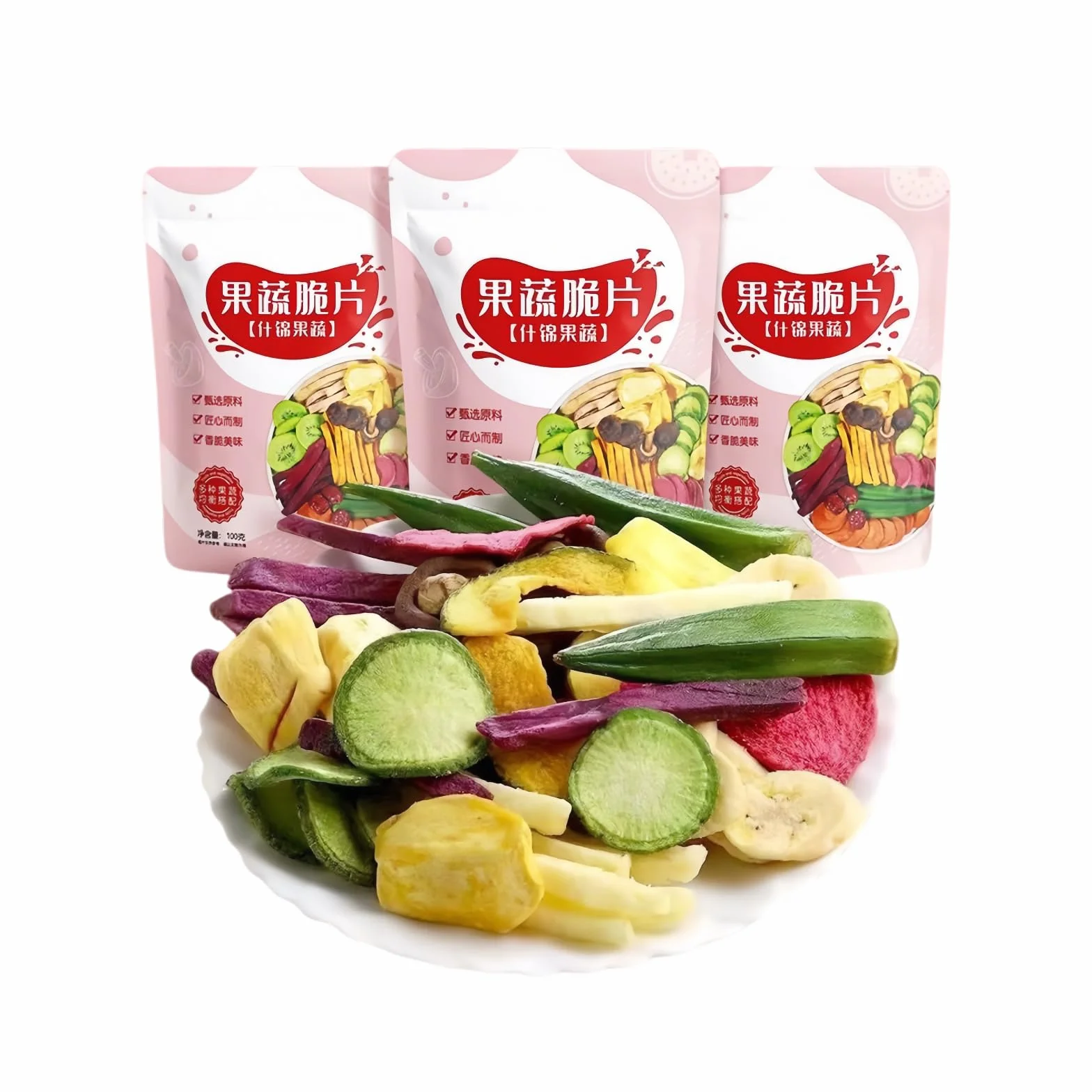 Mckona Crujientes Liofilizados de Fruta y Verdura 300g Snack Saludable