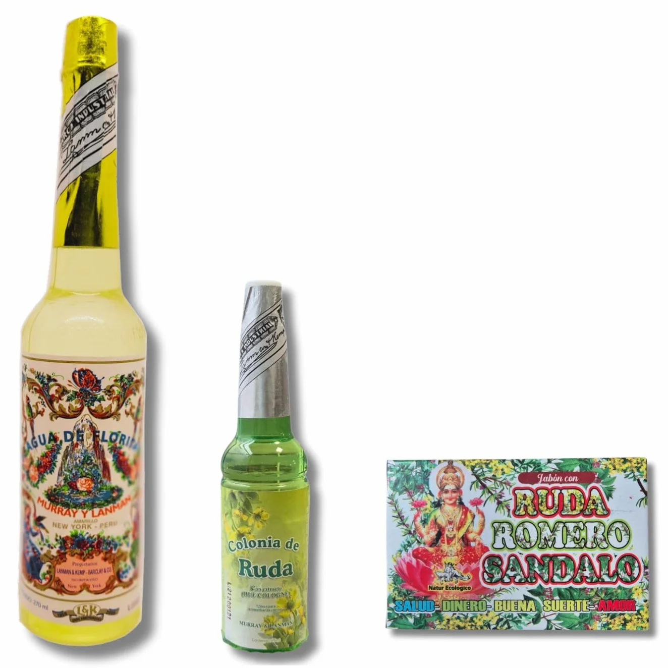 Aguas de Murray & Lanman Florida Pack Esotérico 270 ml Ruda 70 ml Jabón 100 gr