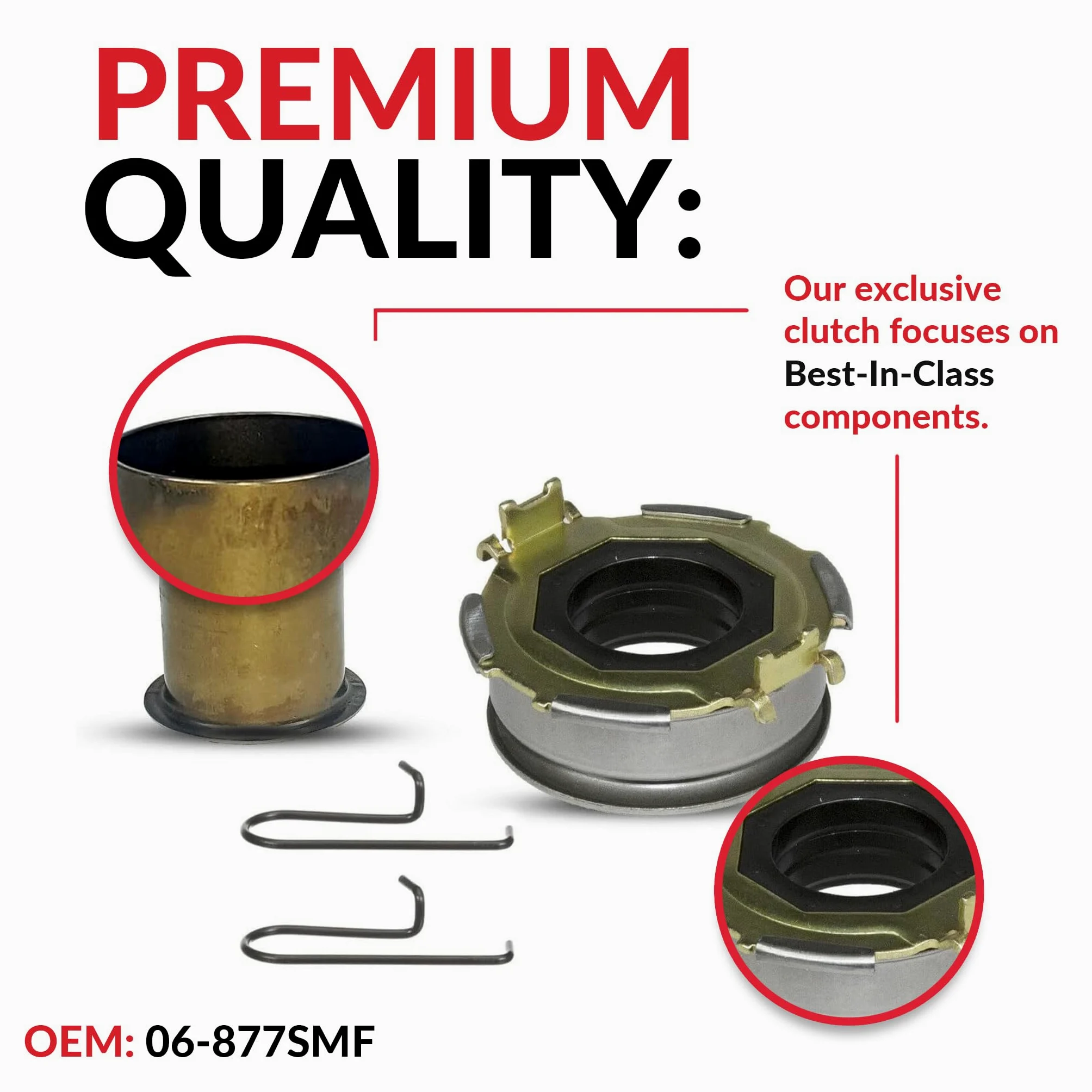Rodamiento de liberación de embrague con kit de reparación de manguito compatible con Impreza Forester X Xs Xsl Xt WRX Sti Sport Base Premium Touring 1996-2014 2.0L H4 2.5L H4 3.0L H6