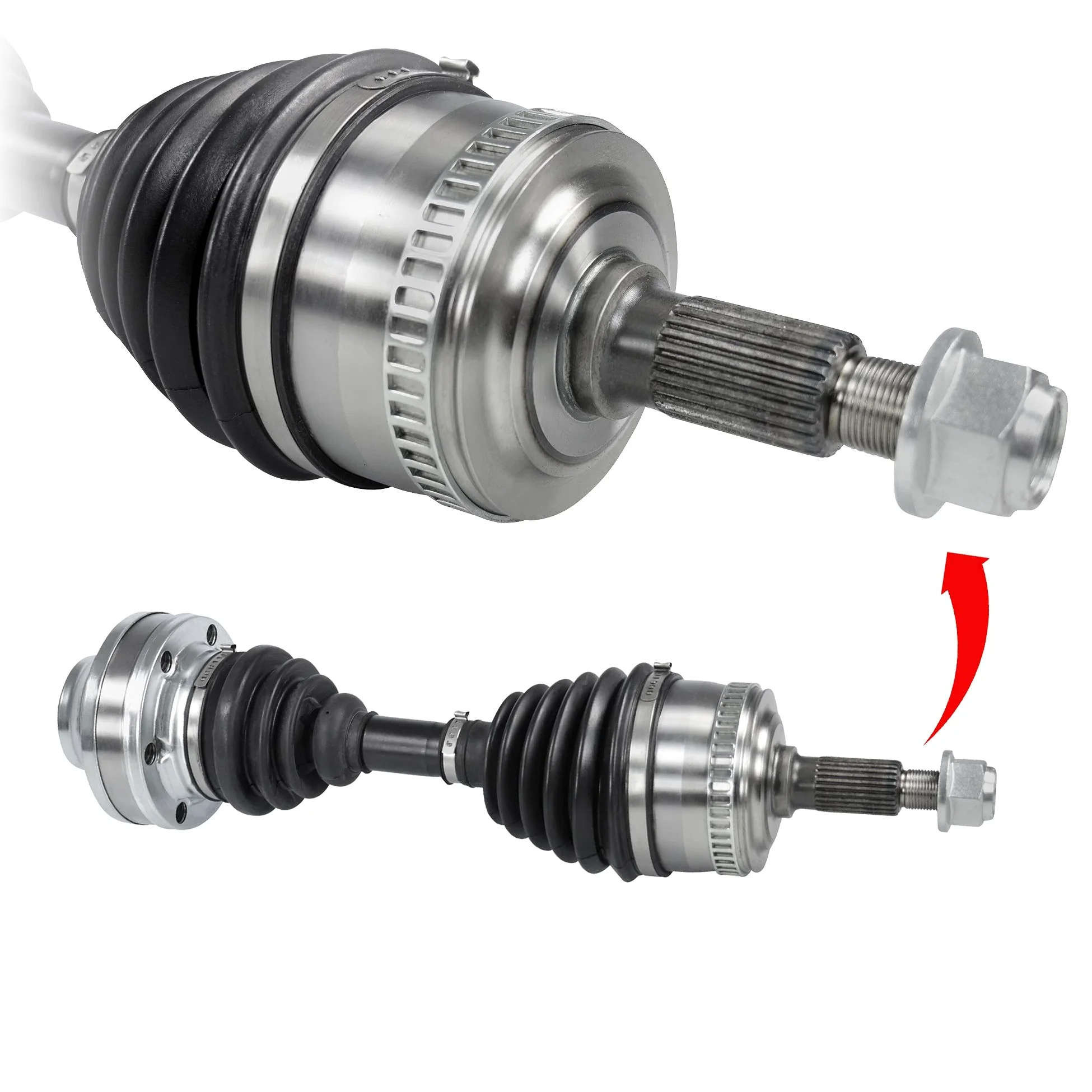 2x Eje de transmisión delantero izquierdo y derecho, compatible