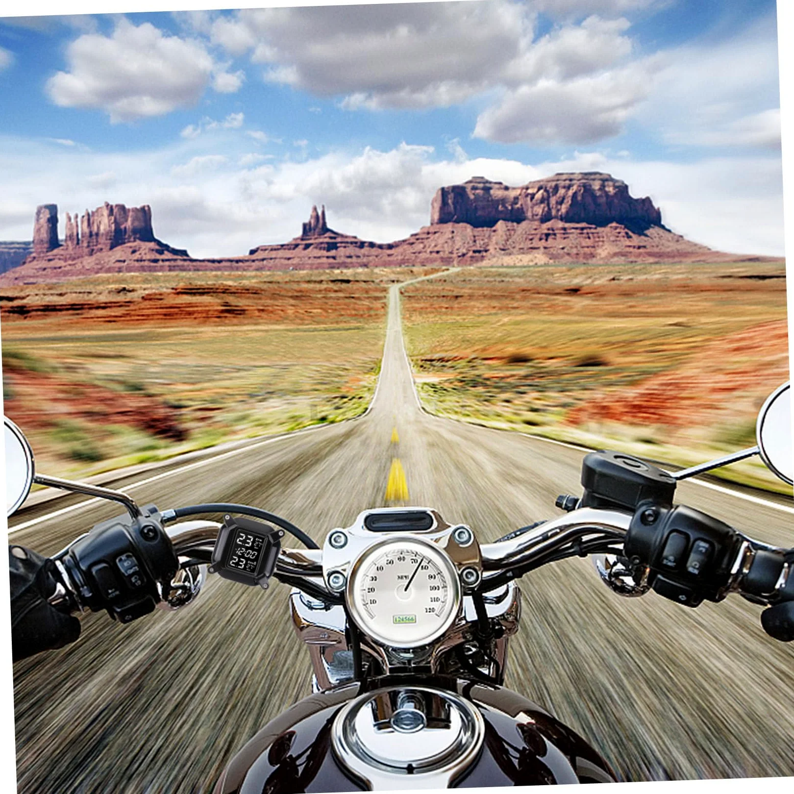 Monitor de Presión de Neumáticos Plástico Resistente para Motocicleta y Función de Monitoreo de Temperatura en Real Sensor de Alta Precisión