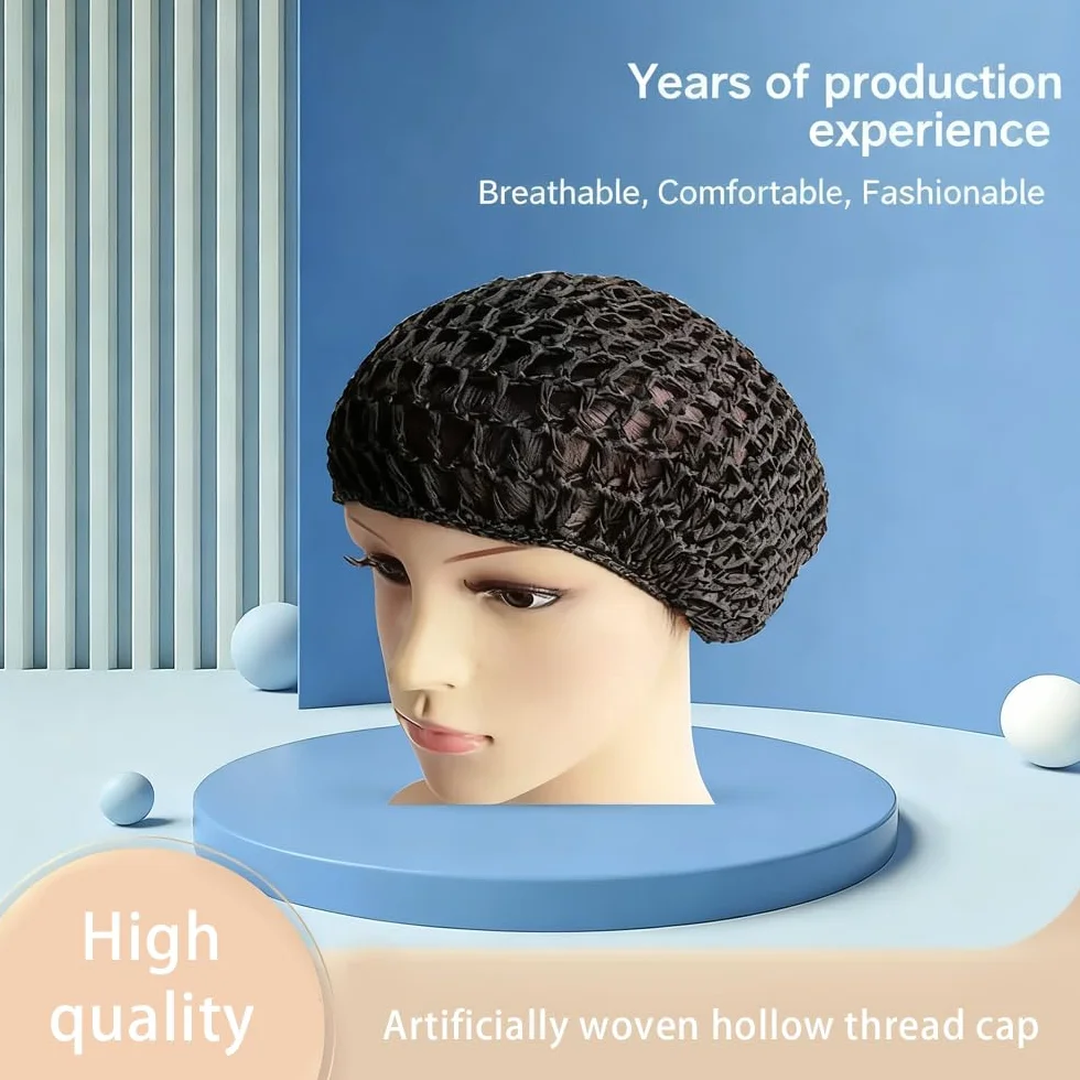 Gorro de malla de rayón para mujer transpirable para dormir ducha maquillaje redecilla gruesa