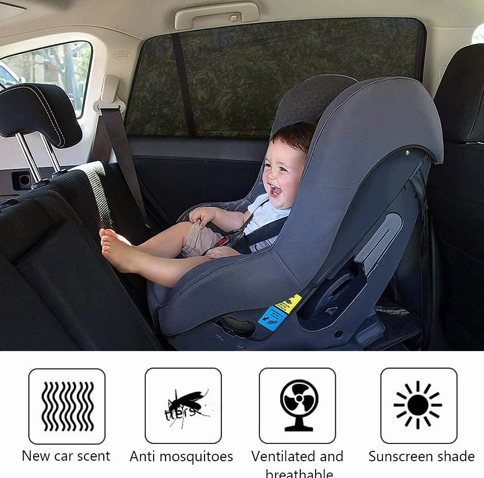WIN.MAX Parasol de Coche Doble Tejido Protección UVA Pack 2 XL