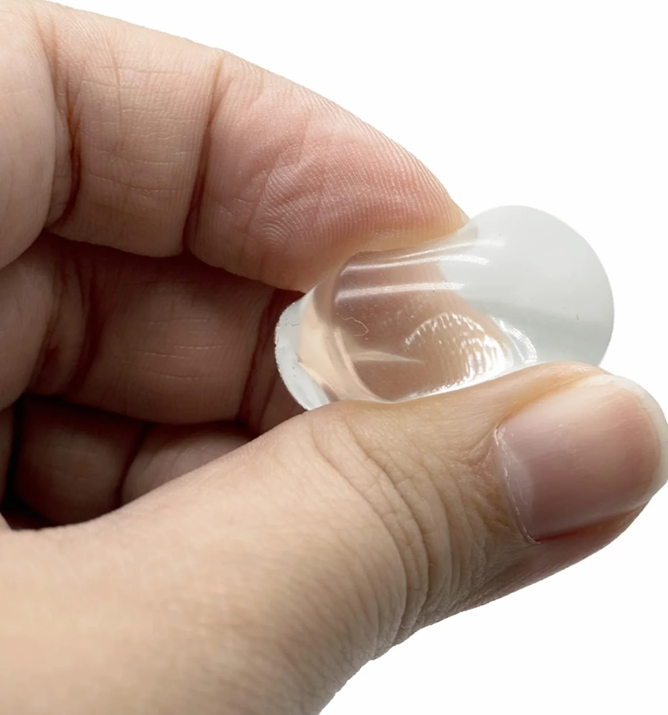 Sello de uñas transparente de silicona, doble cara, para estampación, manicura francesa DIY