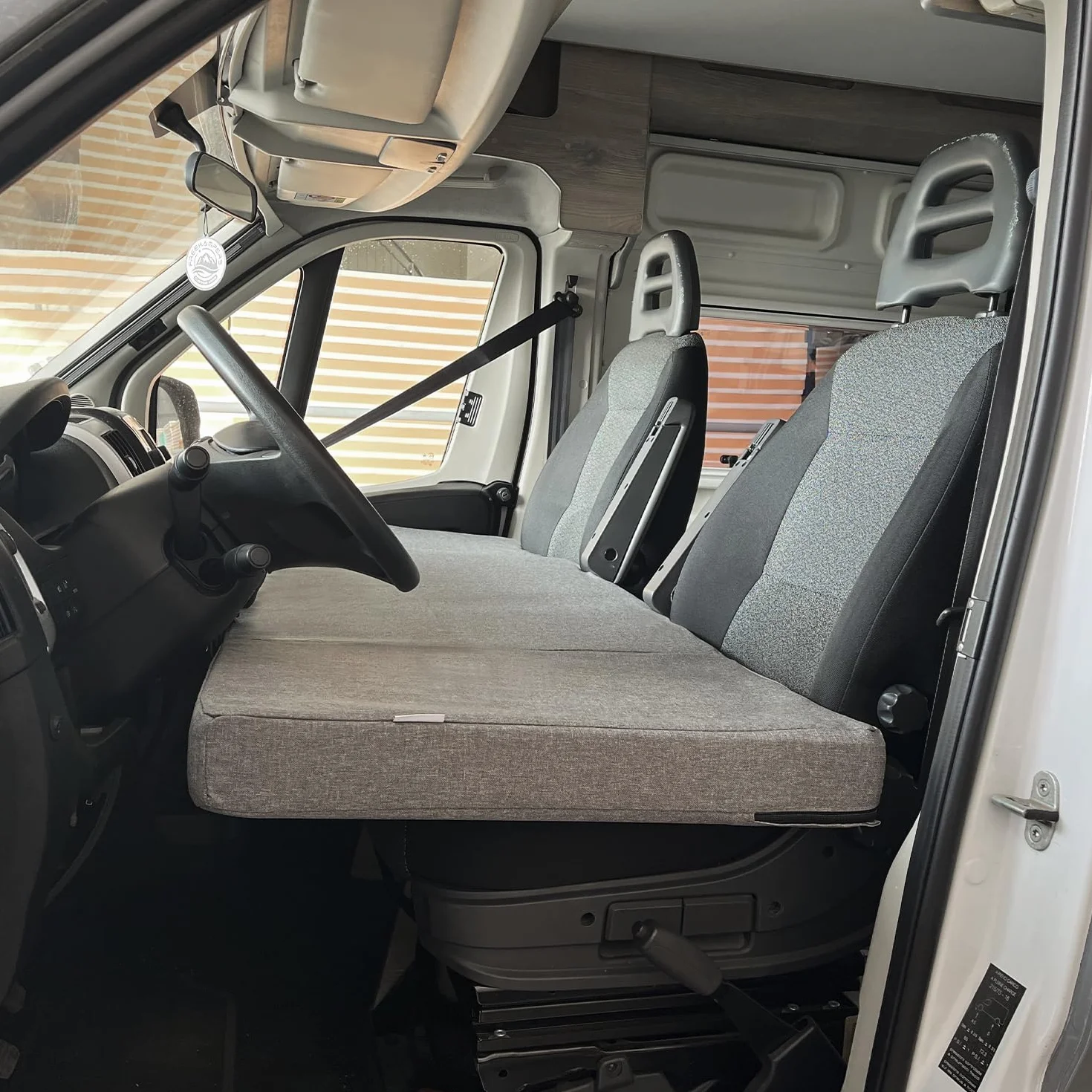 kfoam.es Colchón Plegable Cama Delantera Camper para Fiat Ducato, Jumper, Boxer (2002-2025) Color Gris, Cama Extra, Camper Van, Furgoneta Camper