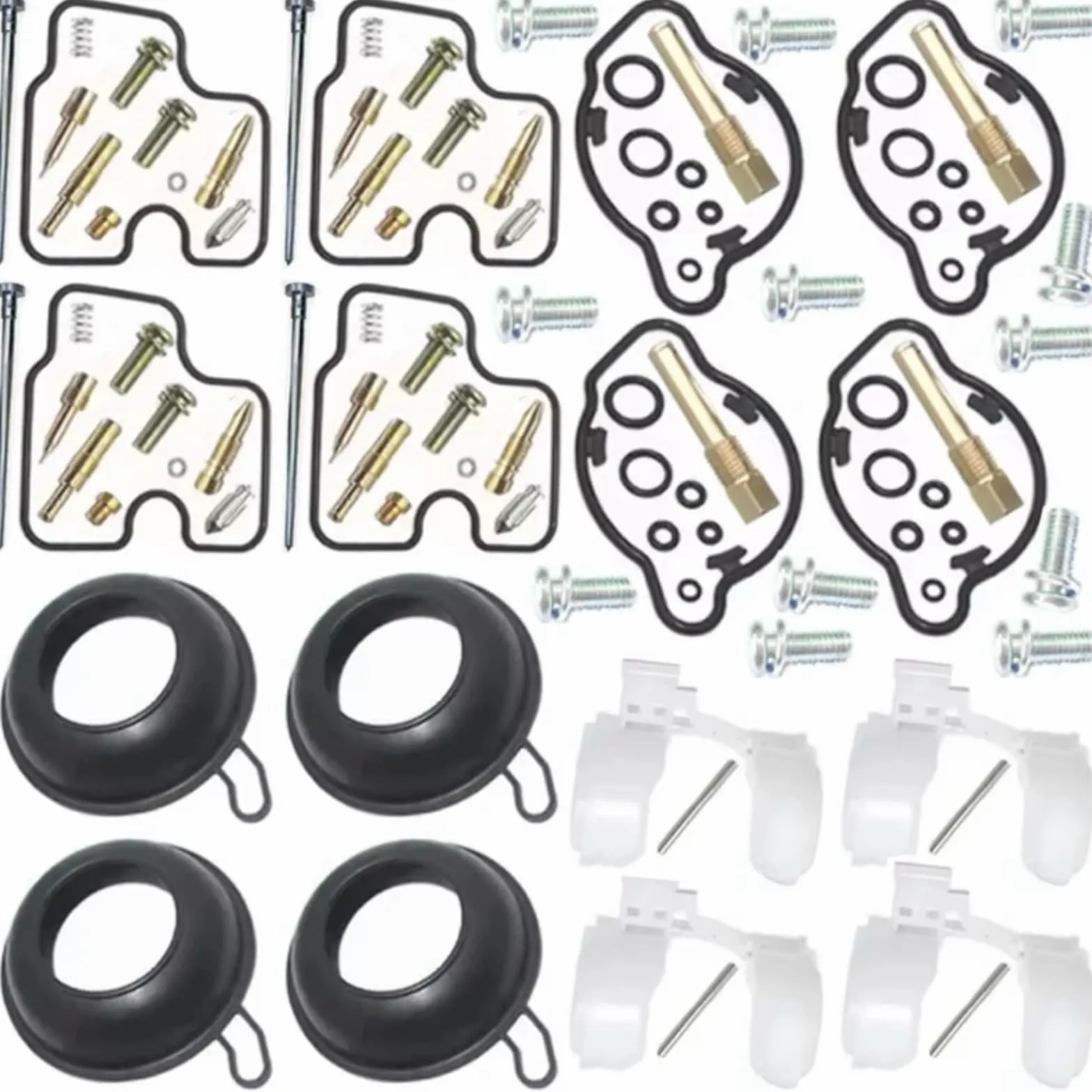 Kit Carburador Repuesto Kit De Reparación De Carburador De Motocicleta, Flotador De Diafragma Compatible Con CBR600F4 A AC 1999 2000, Conjunto Flotador, Kit De Reconstrucción De Émbolo(B Style)