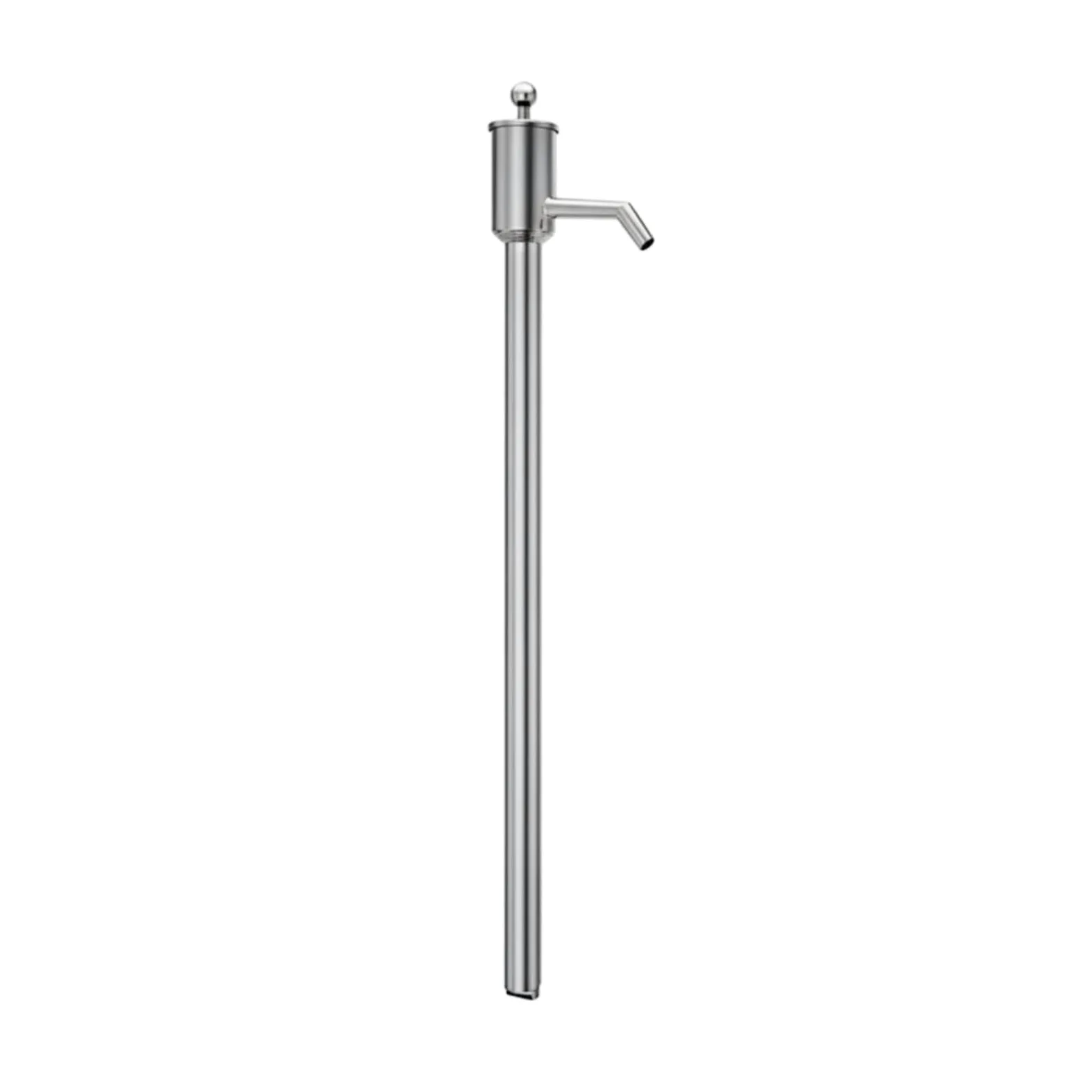 Extractor Aceite Manual Material Resistente Acabado Plateado Extractor Aceite Acero Inoxidable Herramienta Industrial para Bidones, 120cm, Bomba De Aceite De Tubo Recto Grande