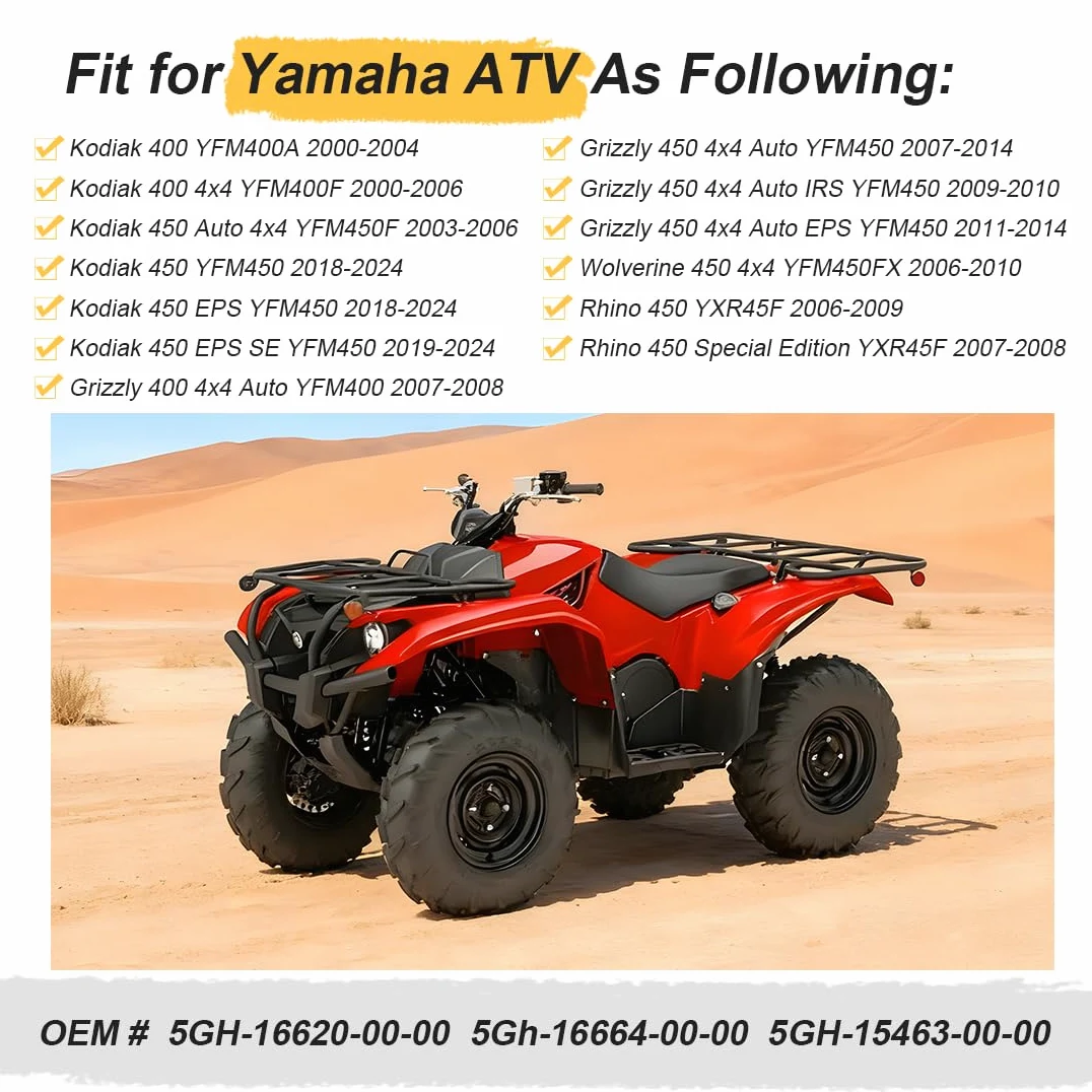 Soporte centrífugo de Embrague húmedo con rodamiento Apto para Yama-ha Kodiak Grizzly Wolverine Rhino 400 450 YFM400 YFM450 2000-2024 5GH-16620-00-00