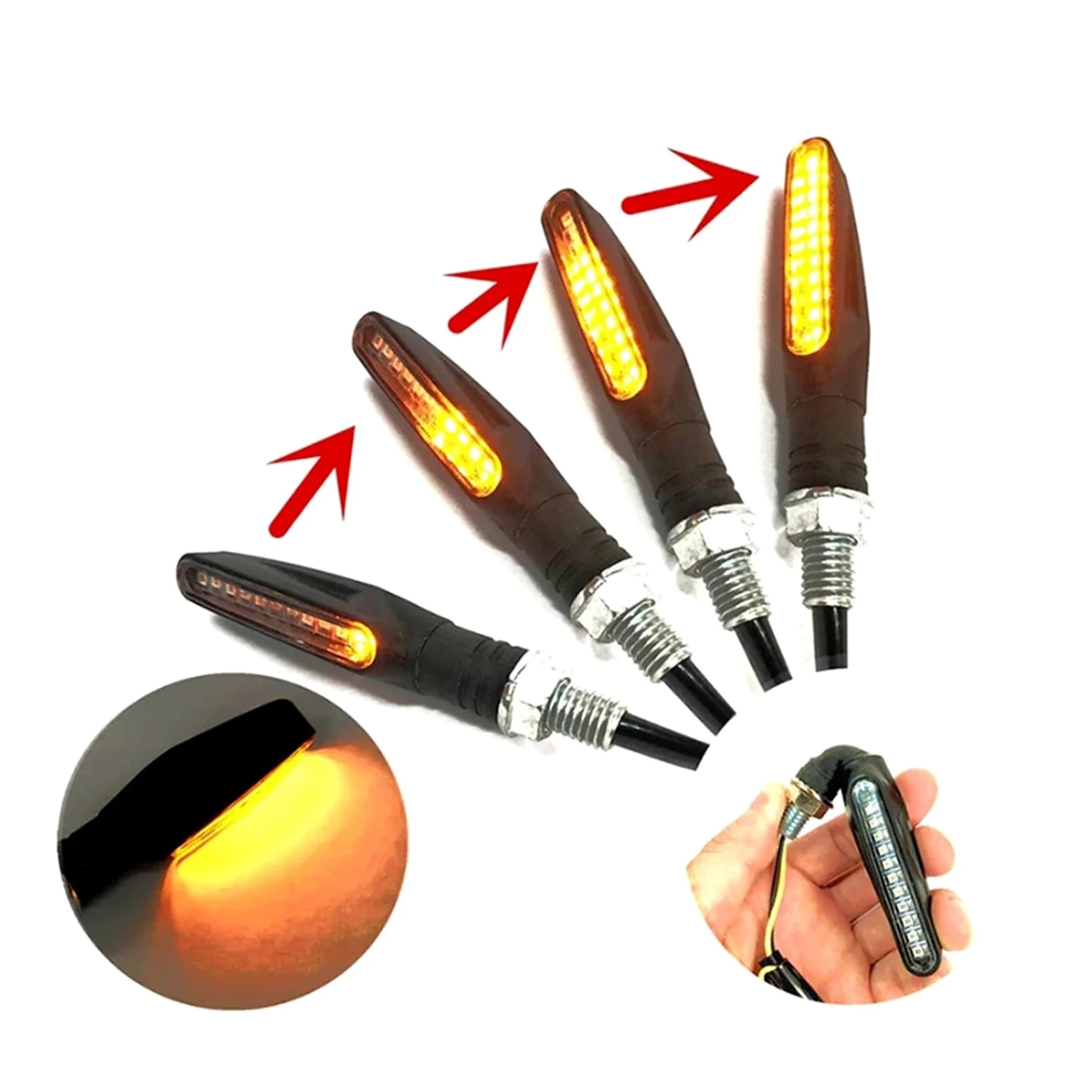 Luz Intermitente para Motocicleta 2835SMD, 12 V, 12 LED, para Tuning De Motocicletas Garupa Virago 535, Homologada. Indicadores Giro