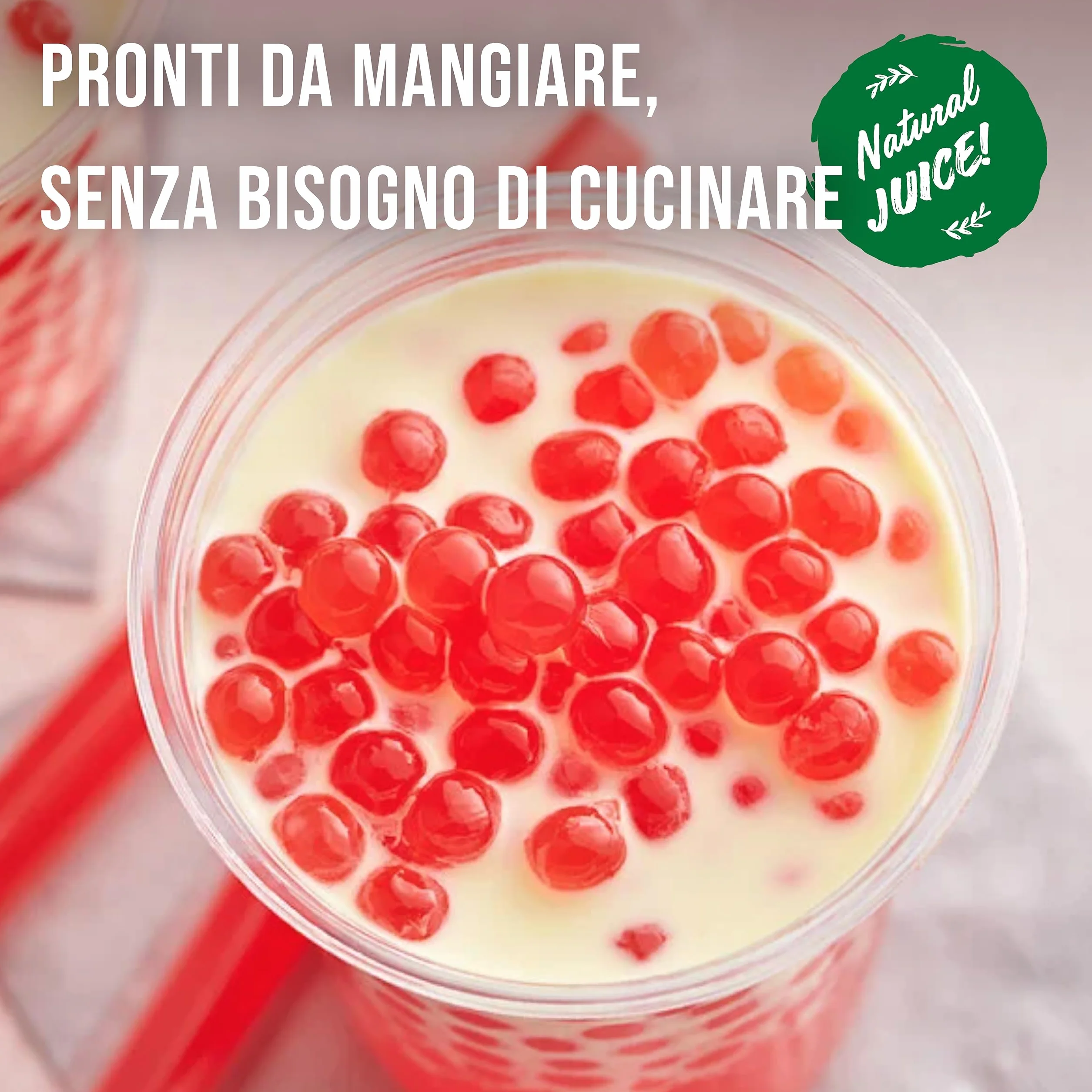 INSPIRE FOOD Bubble Tea Popping Boba Fresa 450g Listo para Usar