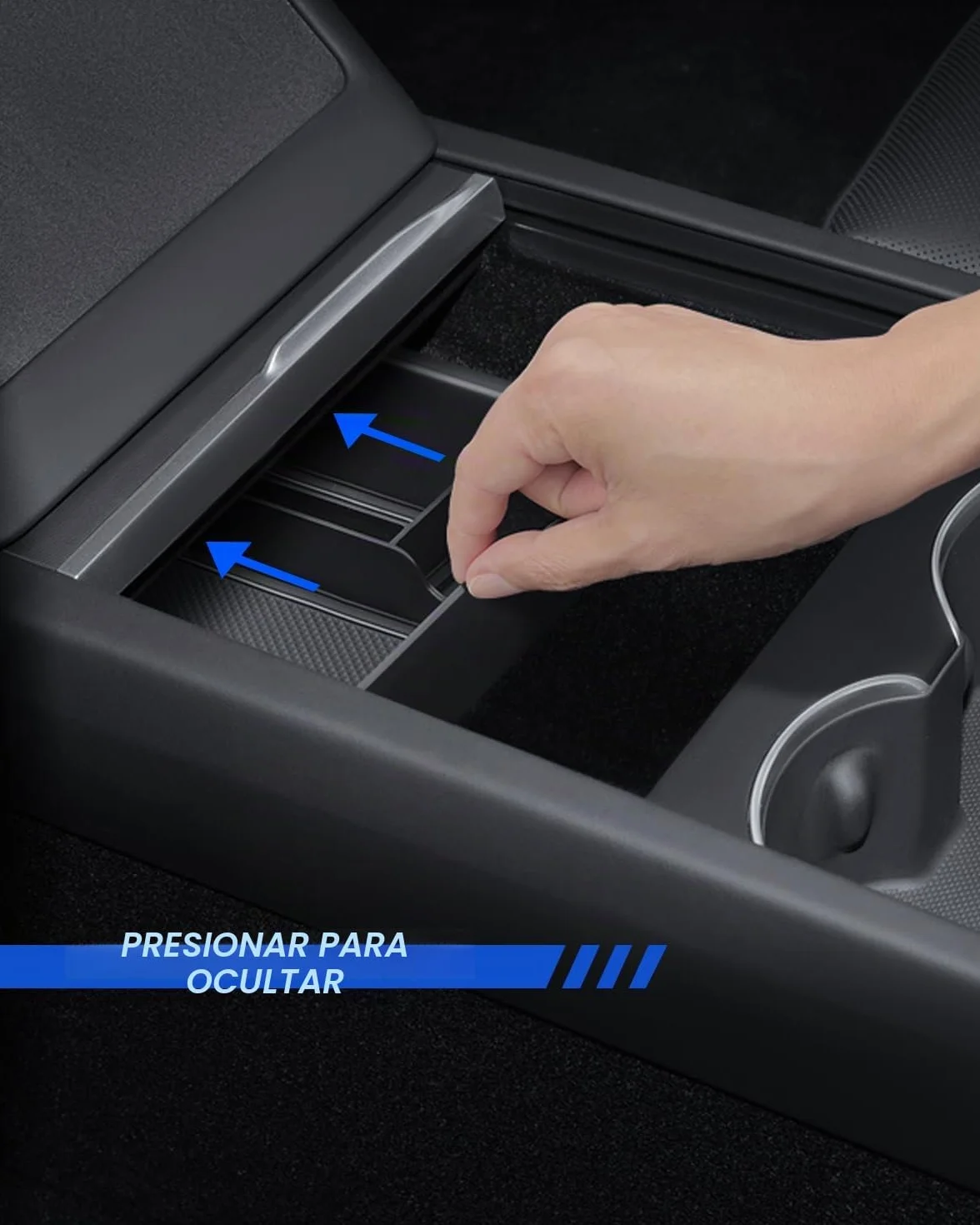 Organizador de Consola Central para Tesla Model Y 2025-2026 y Model 3 2024-2026 Caja de Almacenamiento con Material Aterciopelado Tesla Juniper Highland Accesorios
