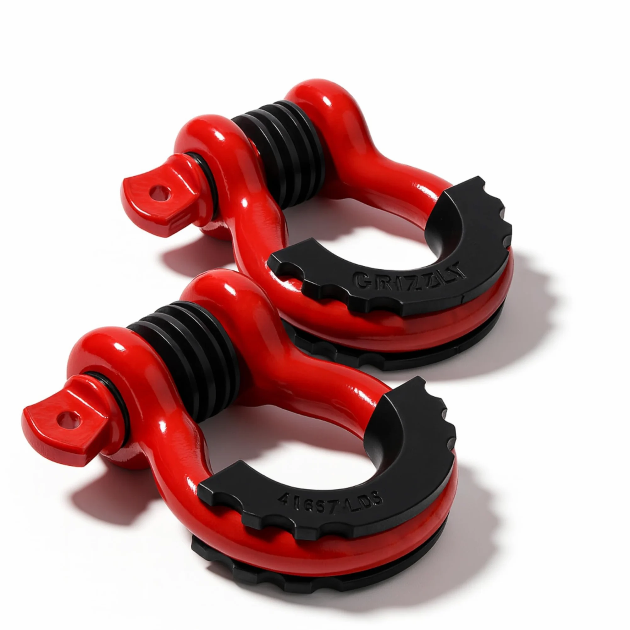 Grilletes de anillo en D, 3/4 pulgadas, paquete de 2, resistente, incluye protector de grillete y arandelas, ideal para Jeeps, ATV, camiones para usar con recuperación, remolque, correas de enganche