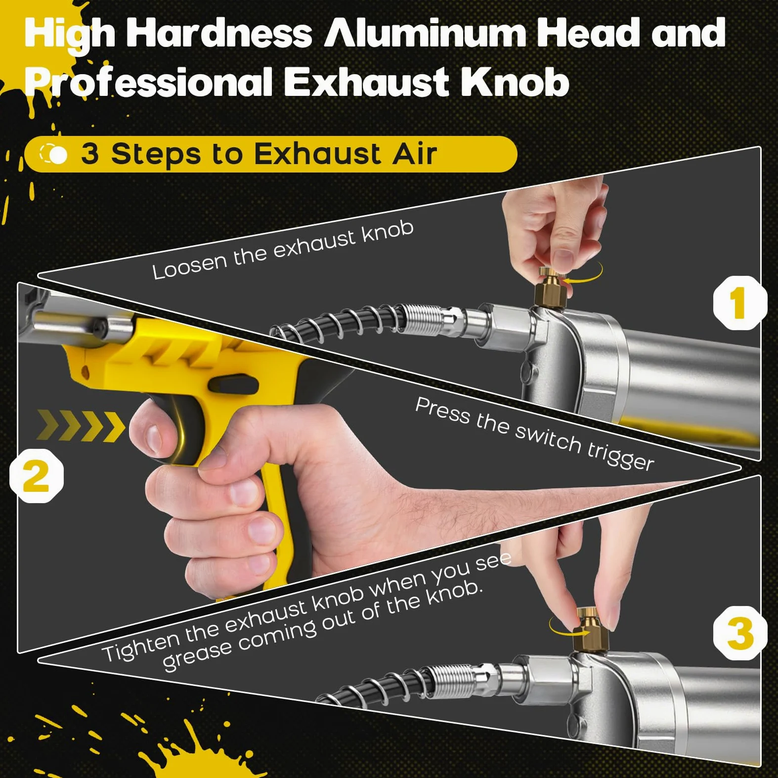 WingFly Engrasadora Batería Compatible con batería Dewal de 20V, 10000 PSI Pistola de Engrase, Kit de Pistola de Engrasar Eléctrica con Luz LED, Manguera Flexible de 39.4" y Acoplador