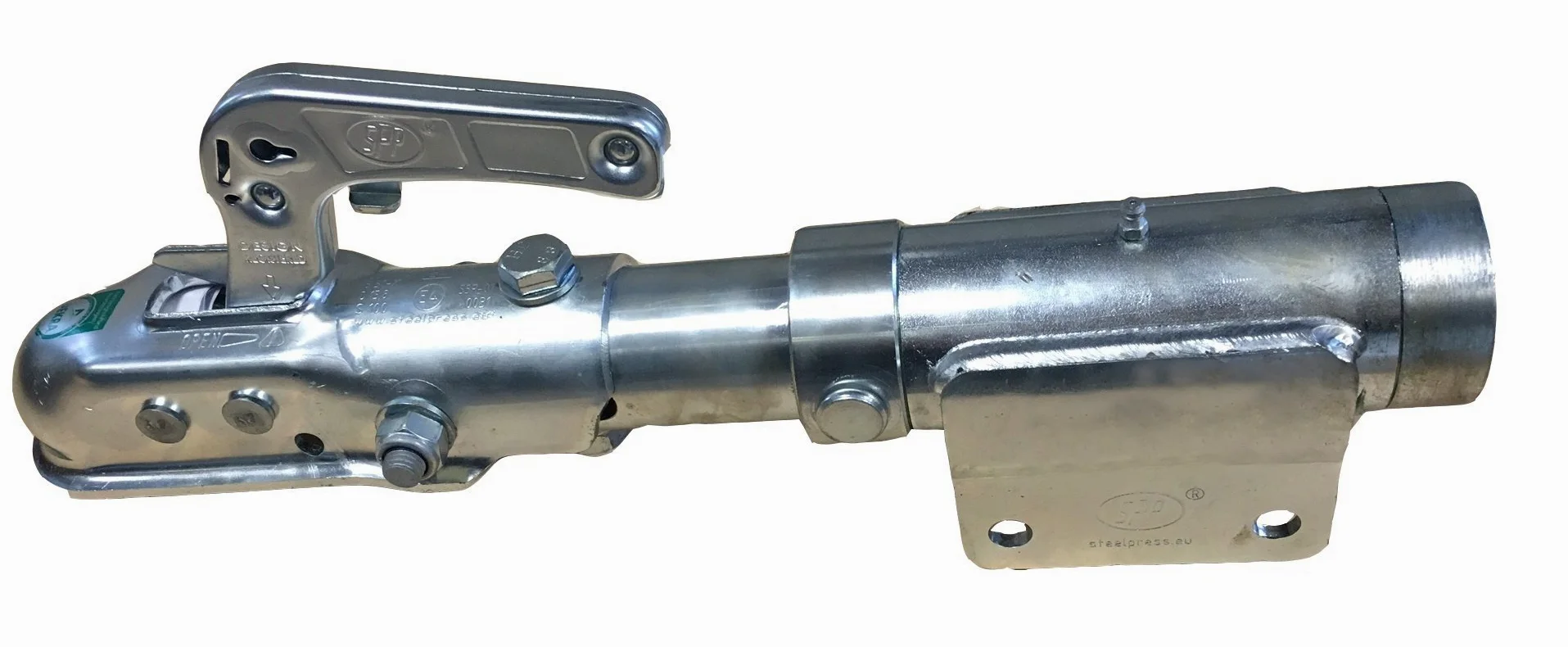 Parnells - Cabezal de Enganche de Remolque Giratorio de 1 Pieza - 1700 kg, Perno M12, Longitud 440 mm - Enganche de Remolque de Acero Resistente de 360 Grados - para Remolques ATV y Uso Todoterreno