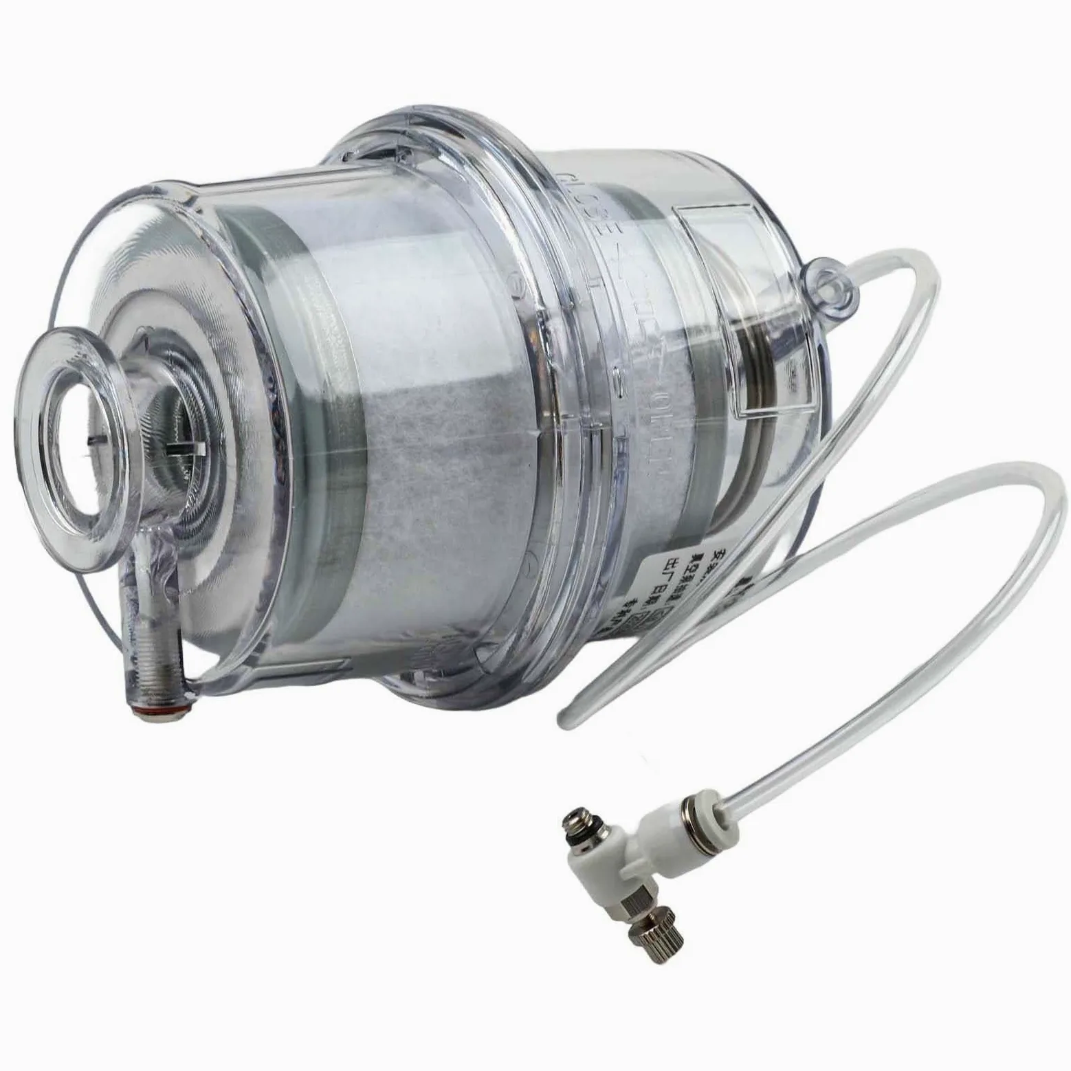 Separador de niebla de aceite para bomba de vacío con brida KF25/KF40, carcasa transparente resistente a altas temperaturas, 95% de eficiencia de filtro para filtro de escape, purificación de aire