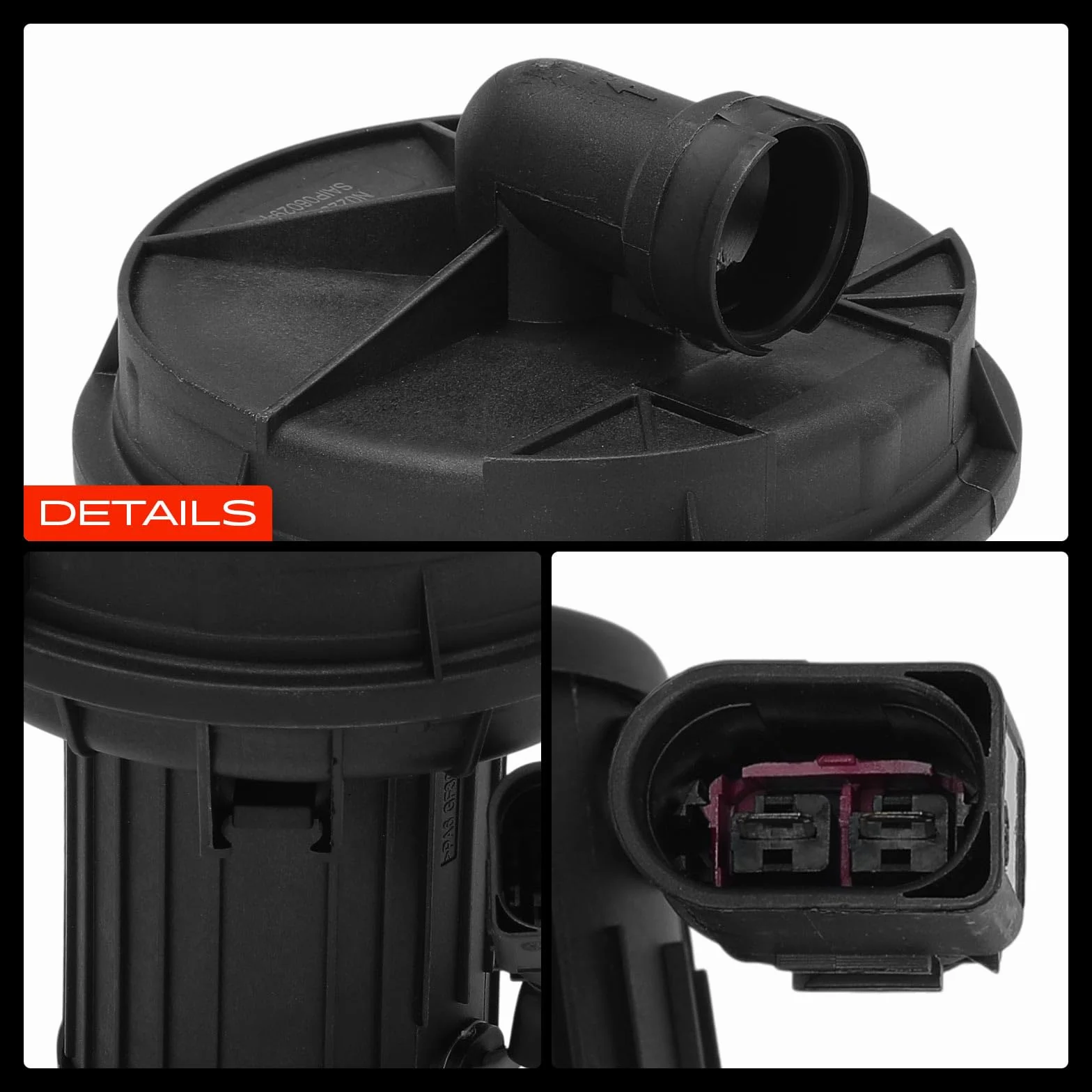 Frankberg Bomba de aire secundaria 2 Polos Compatible con A4 8D2 1.6L A3 8L1 1.6L A3 Sportback 8PA 1.6L A4 8D2 1.8L A3 8L1 1.8L Replace# 06A959253E