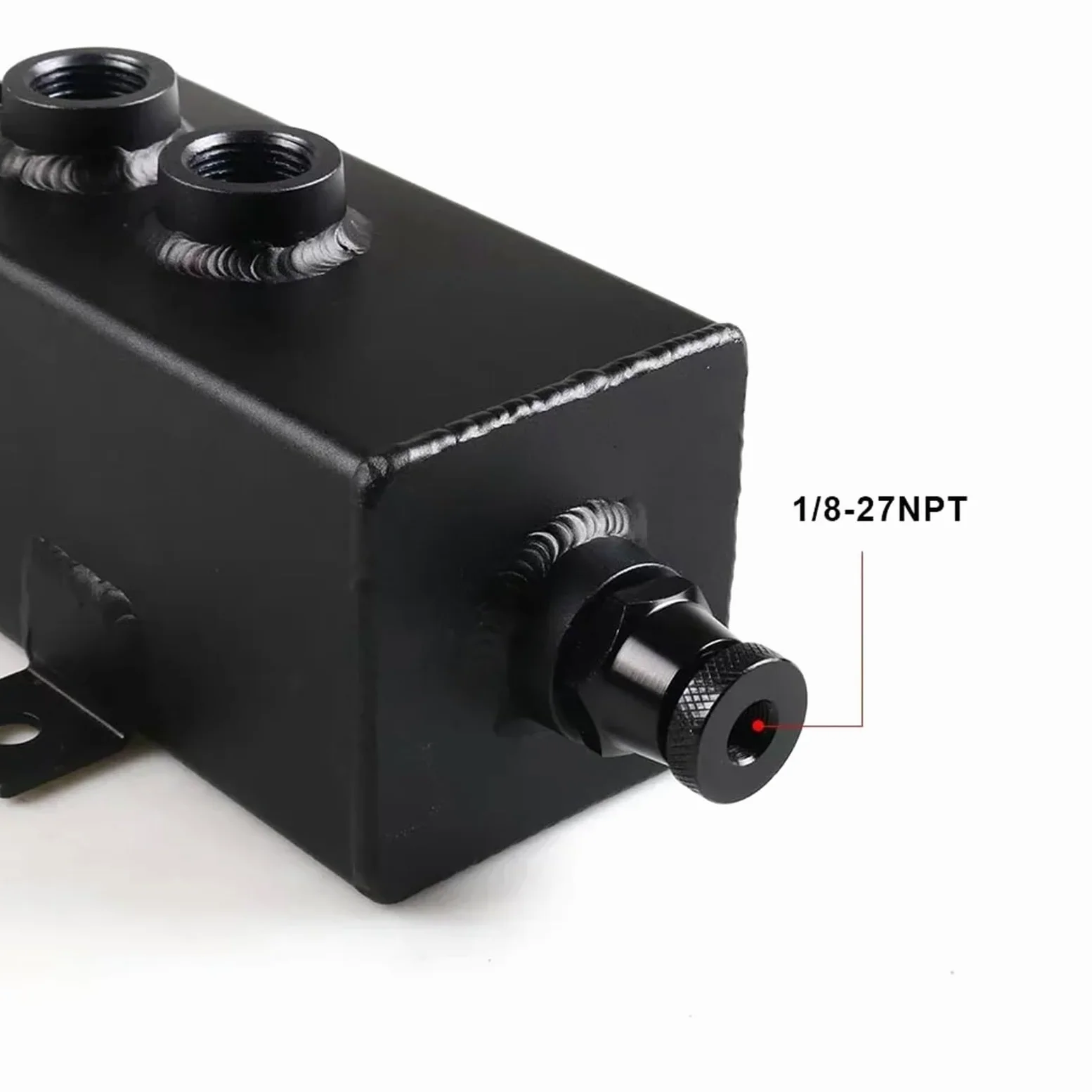 Separador de Aceite Universal de 1 litro con deflectores, depósito de Recogida de Aceite con Filtro de Aire, respiradero y Varilla medidora de Aceite para Sistema de ventilación del Motor.