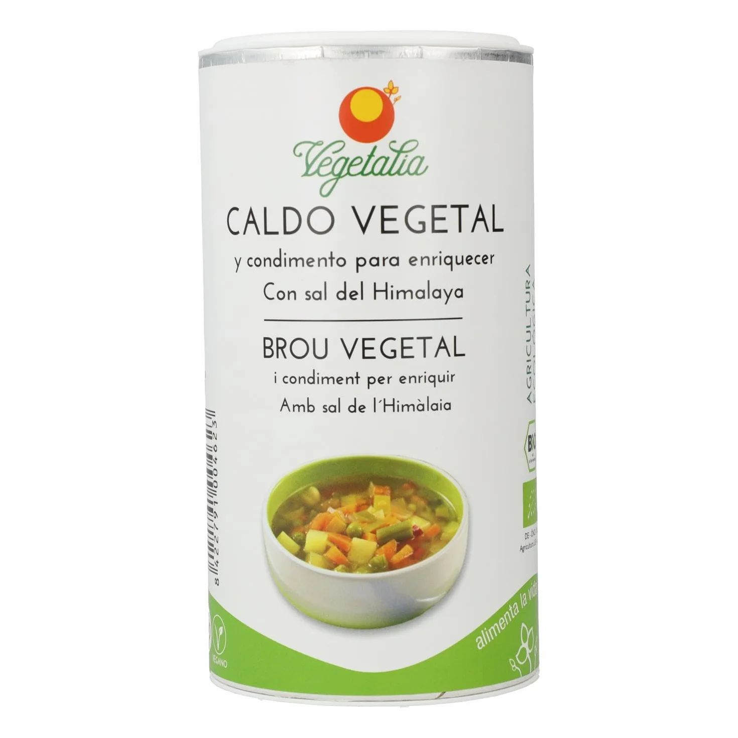 Caldo Vegetal en polvo con Sal del Himalaya sin gluten Vegetalia