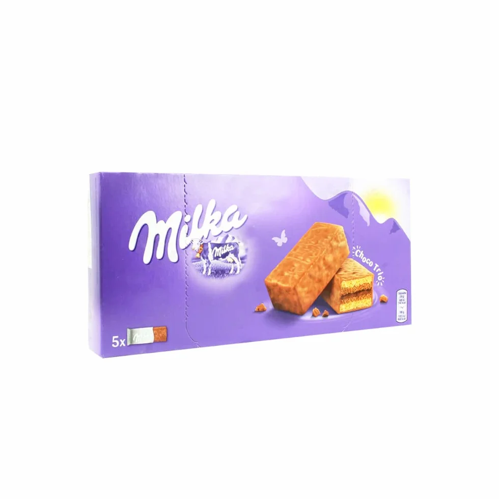 Milka Choco Trio Bizcocho de Cacao Cubierto con Chocolate con Leche 150 g