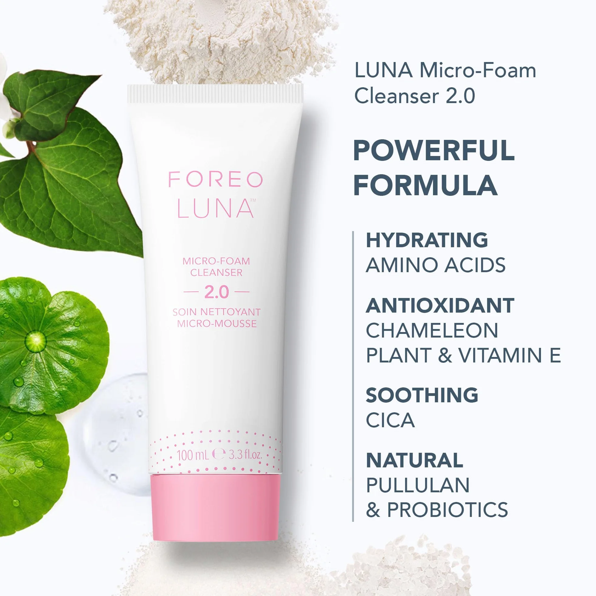 FOREO LUNA 4 Clean Balance Set - Cepillo limpiador facial con LUNA Micro-Foam Cleanser 2.0 100 ml