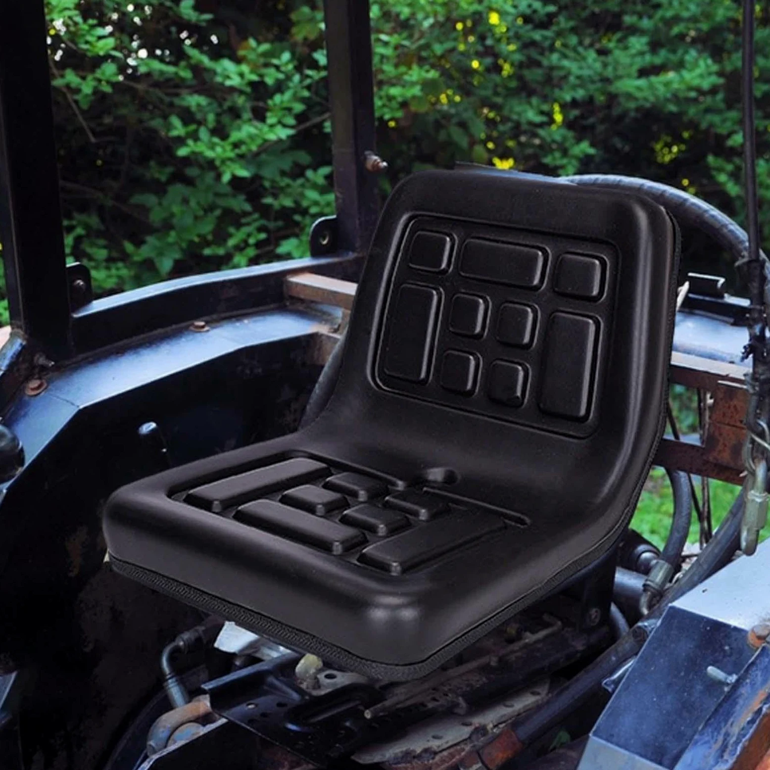 Asiento para Tractores Asiento Maquinaria Agrícola Asiento Universal Cosechadora con Acolchado Grueso de Cuero Pu Fácil de Colocar Y Limpiar Adecuado, Modelo de soporte