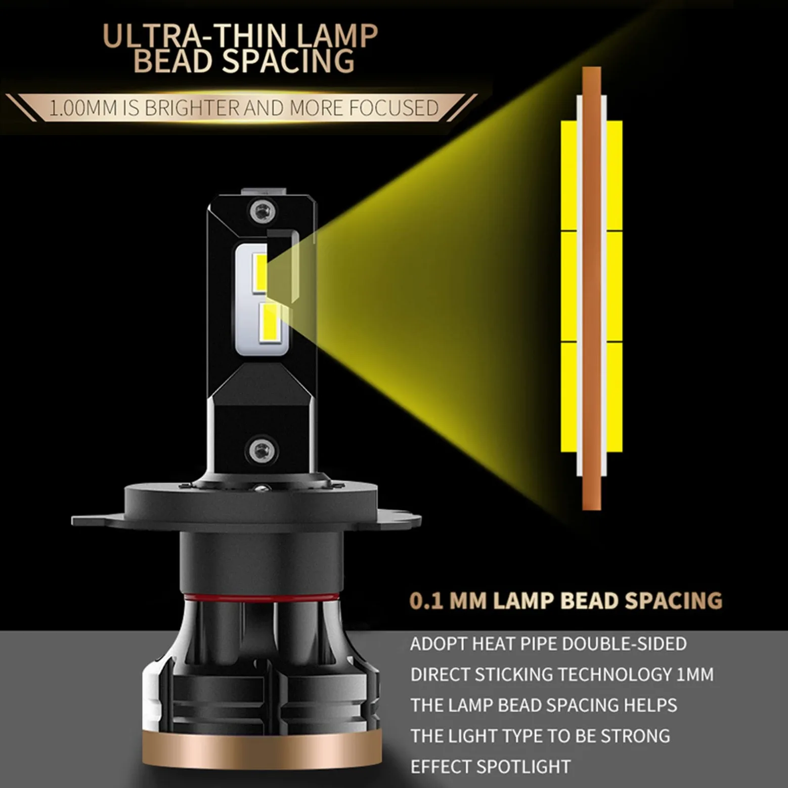 Bombillas LED, Kit De Reemplazo De Luz LED Plug And Play, 6000 K, Blanco Brillante, Reemplazo De Halógeno, Instalación Rápida, Paquete De 2,H4
