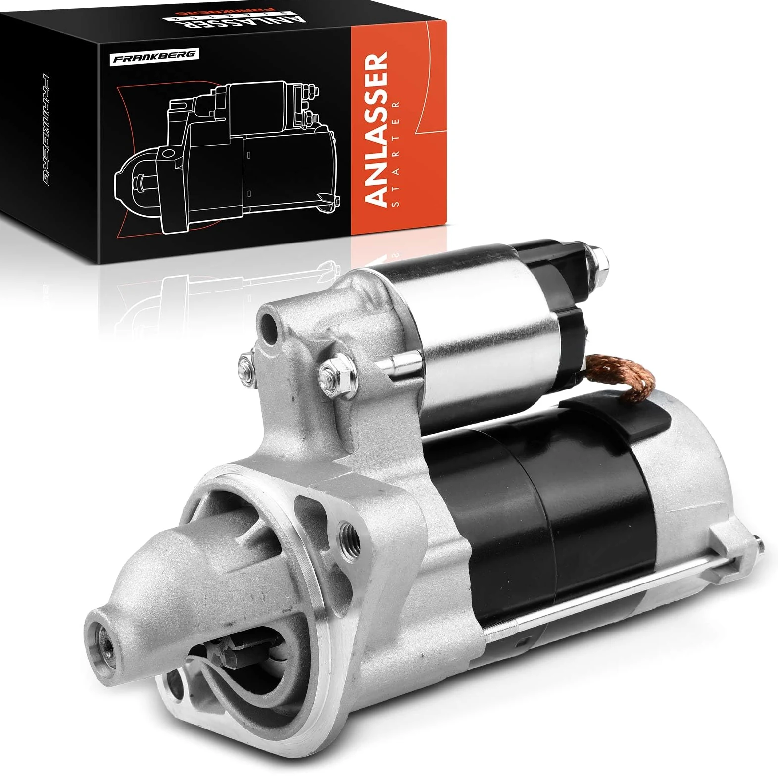 Frankberg Motor de arranque para automóvil Gasolina 1,2 KW/12 V/9 dientes Compatible con Verso R2 R.A.V 4 III A3 A.u.r.i.s Touring E18 Replace# 33291N,28100-37031