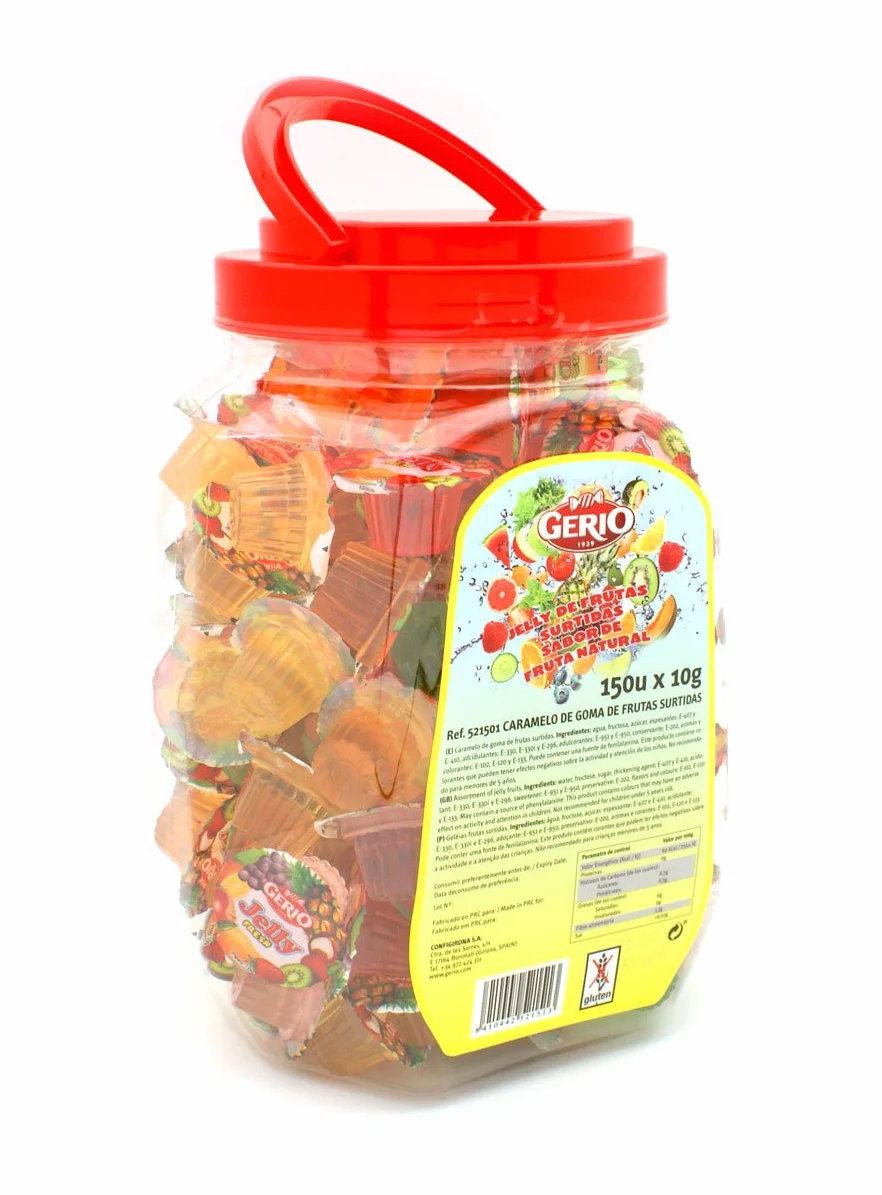 Gerio Tarrinas Jelly Frutas sin azúcar 150 Unidades