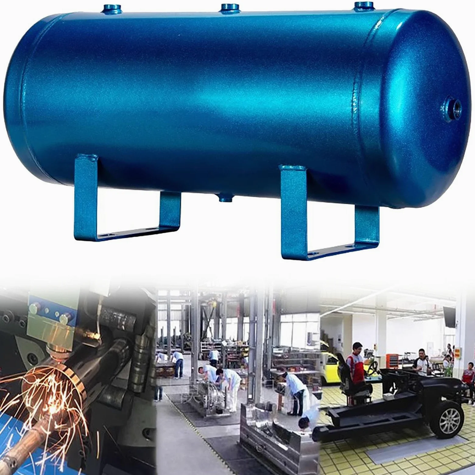 Tanque De Almacenamiento De Aire Comprimido, Tanque De Gas De Reserva Horizontal para Fábricas, Contenedores De Gas Portátiles De Alta Presión(0.78 Gallon (3 L))