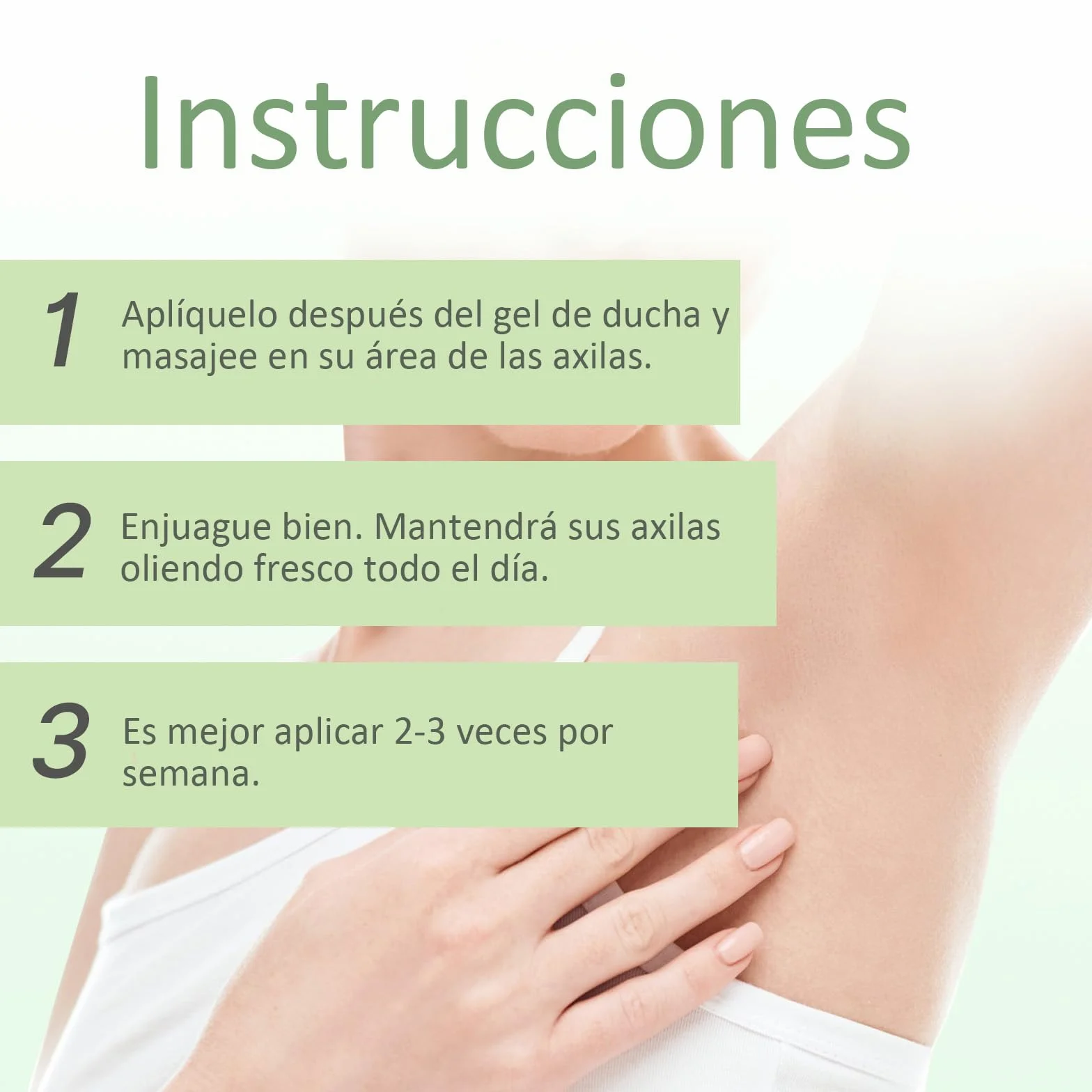 Desintoxicación de axilas y exfoliante corporal 8.82 oz con menta y aloe vera para eliminar olores y tonificar piel