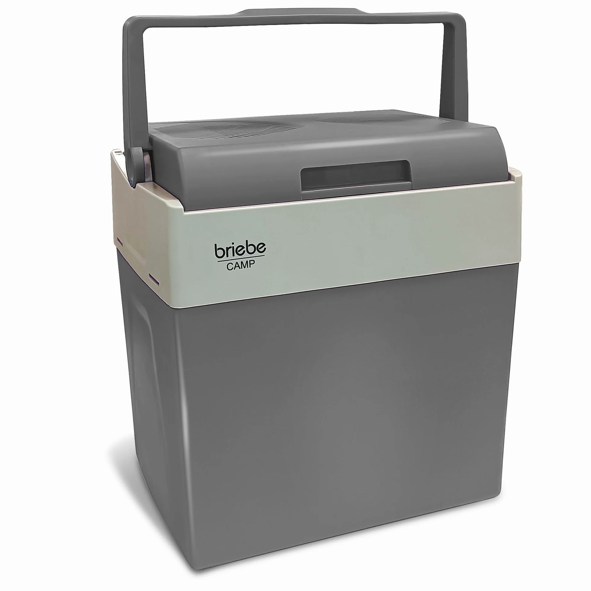 briebe Nevera Portátil Eléctrica de Viaje para Coche, Camping, 12V / 220V, Capacidad 28 litros, Refrigera, Mantiene el Calor, Modo Bajo Consumo